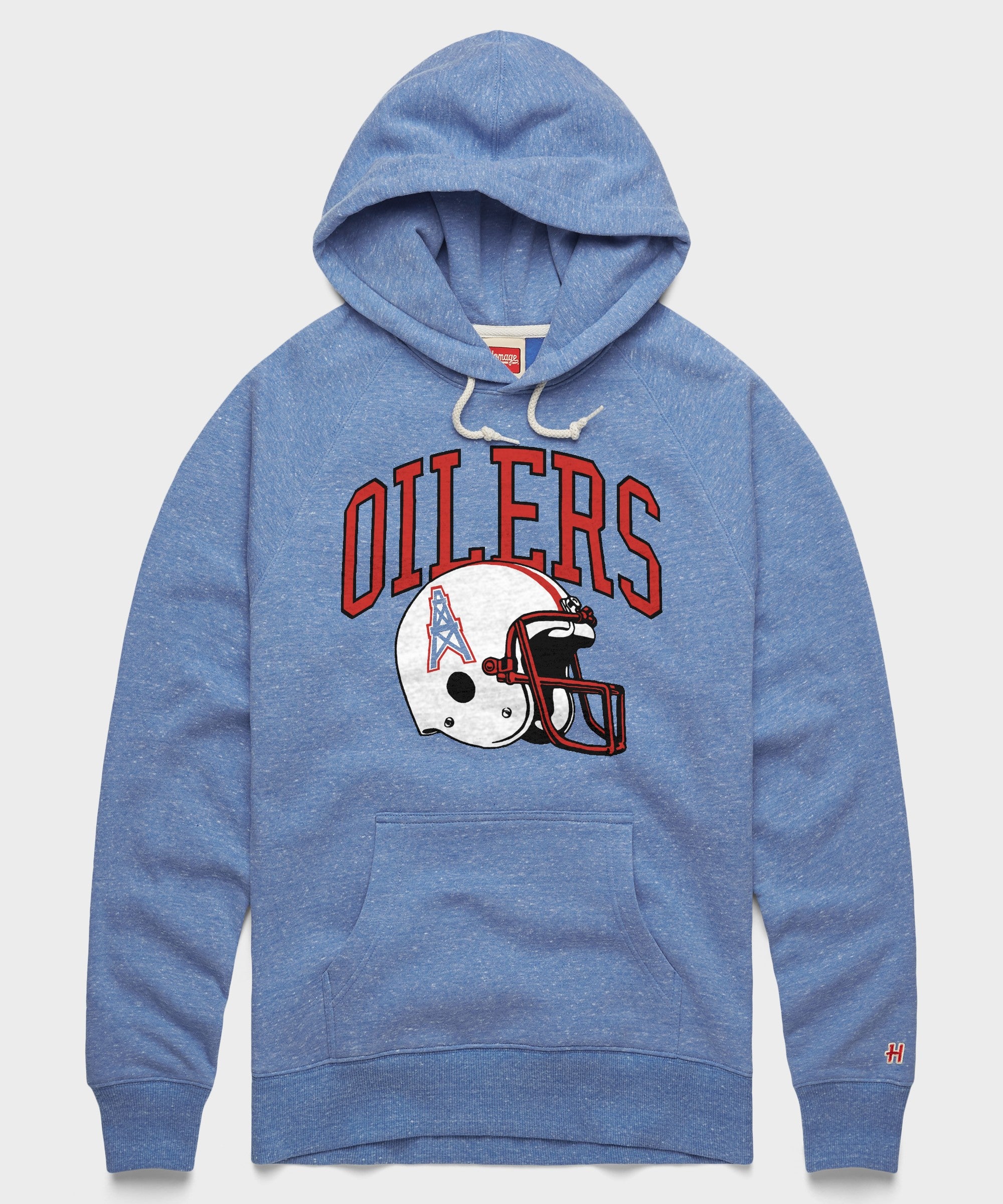 Oilers Football Helmet Retro Hoodie