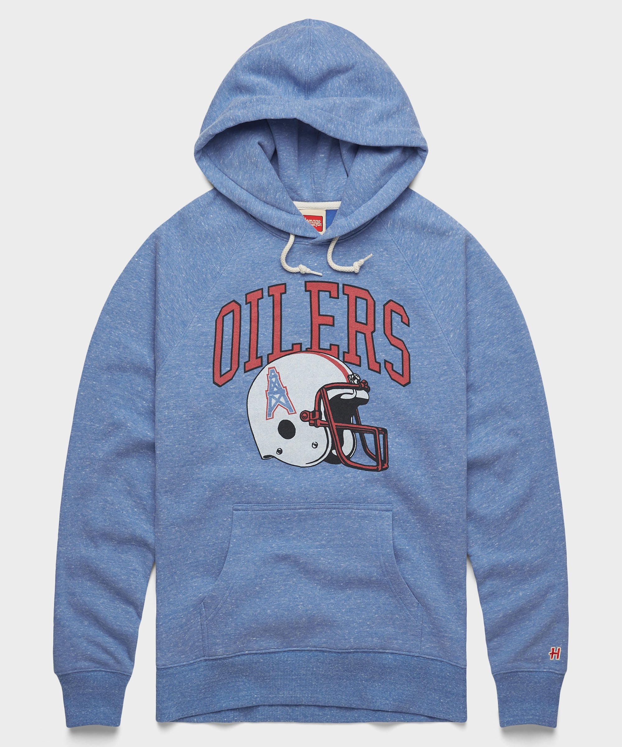 Oilers Football Helmet Retro Hoodie