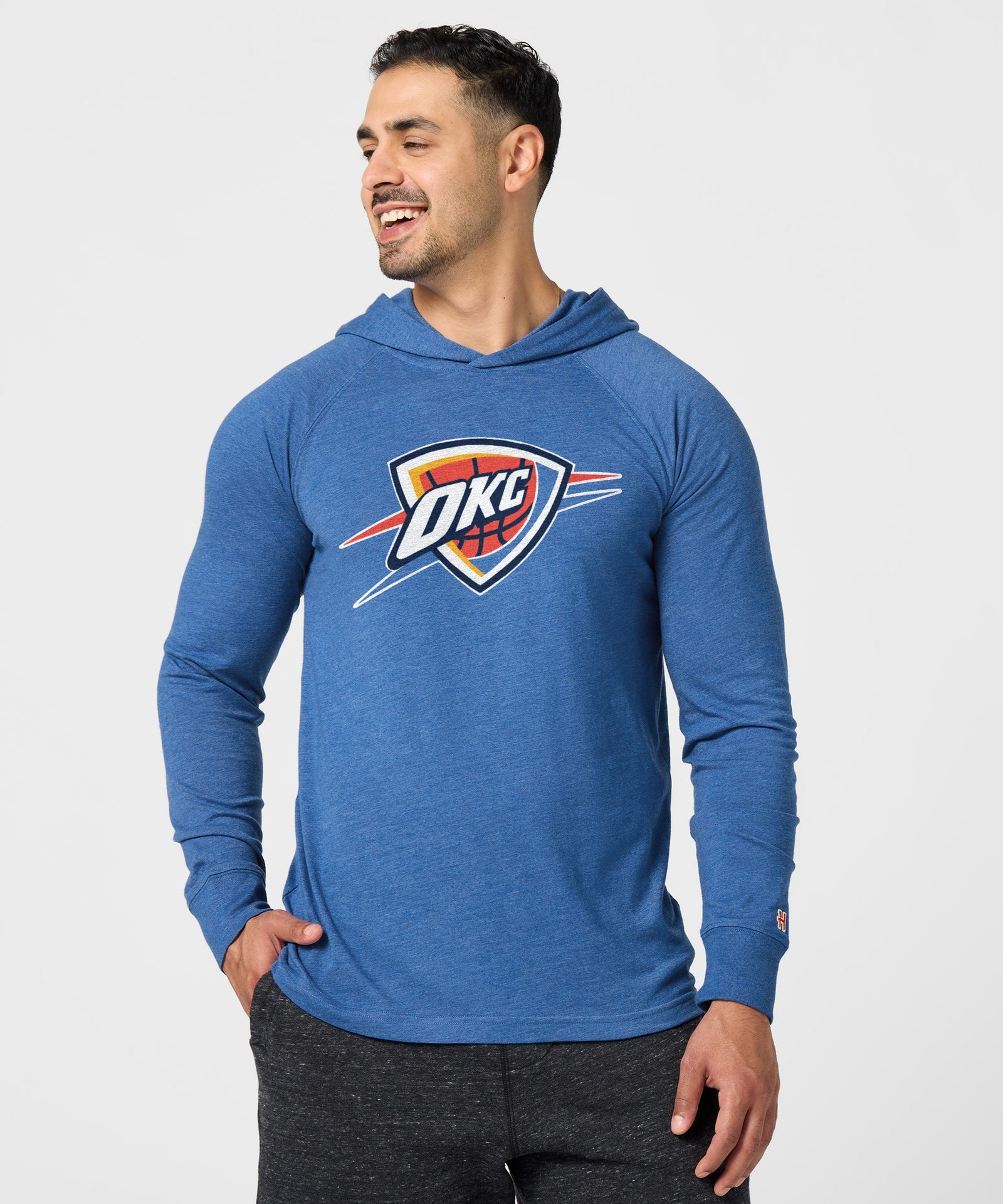 Okc Thunder Logo Lightweight Hoodie