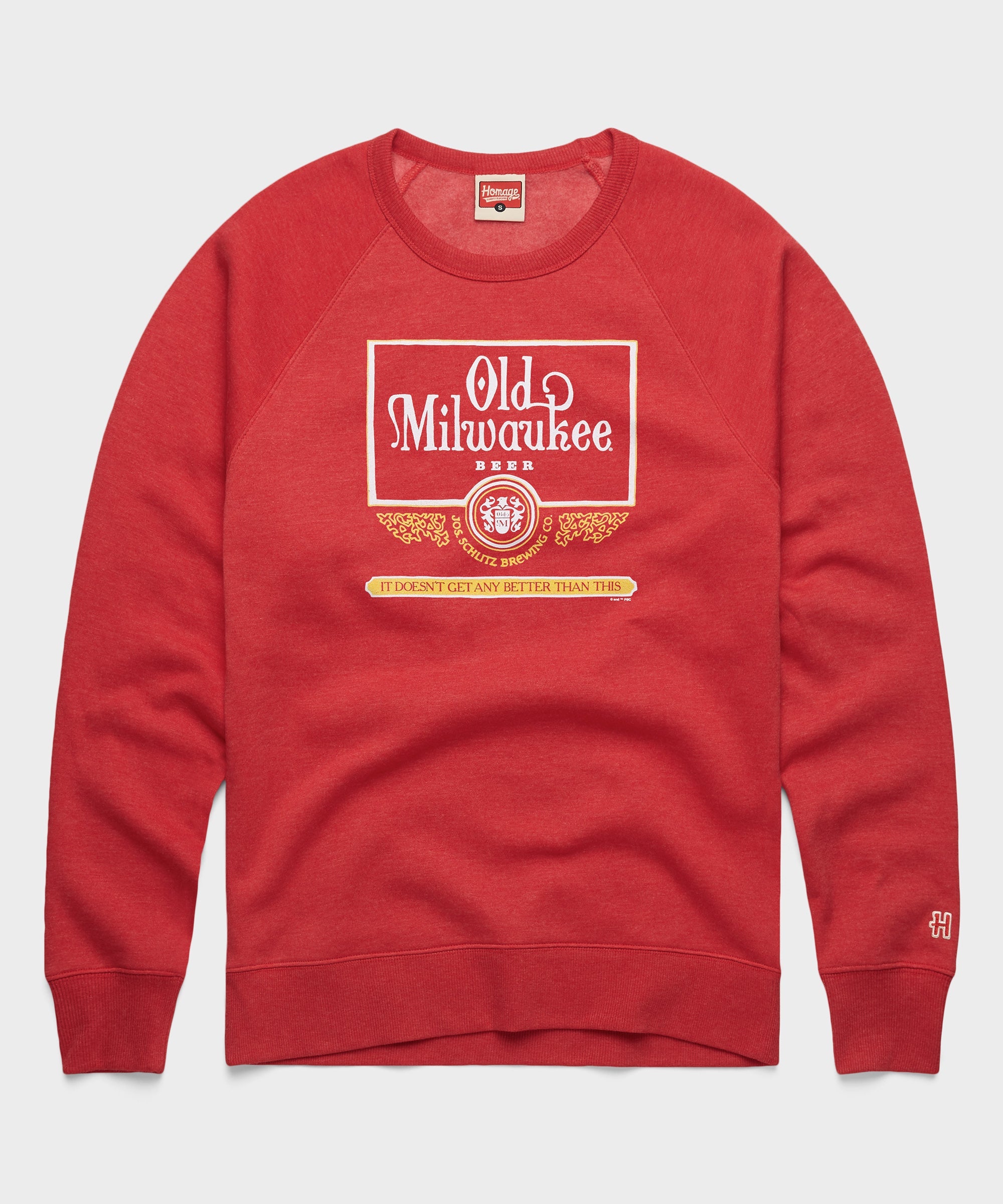 Old Milwaukee Beer Crewneck Red