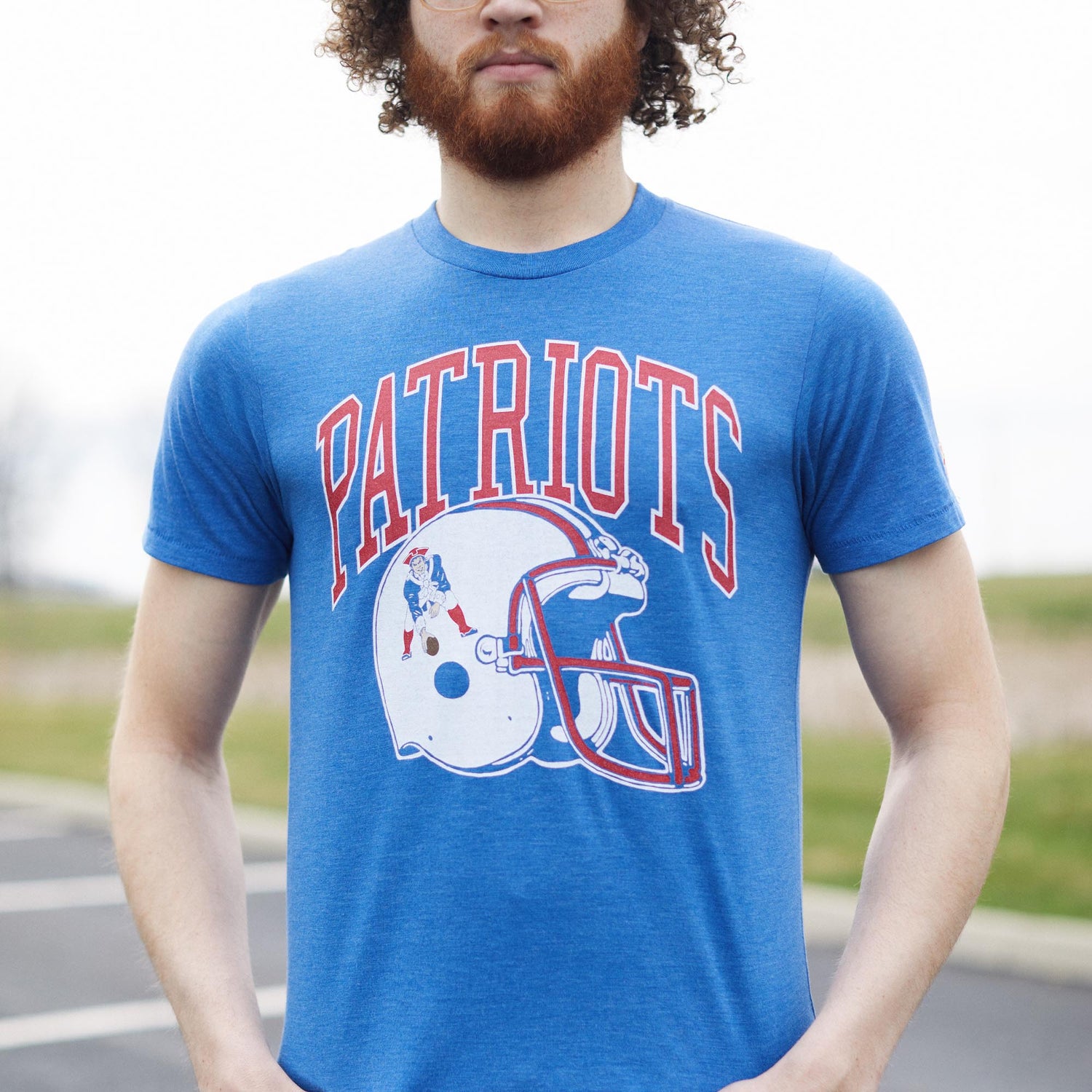 New England Patriots Helmet Retro  New England Patriots Helmet T-Shirt –  HOMAGE