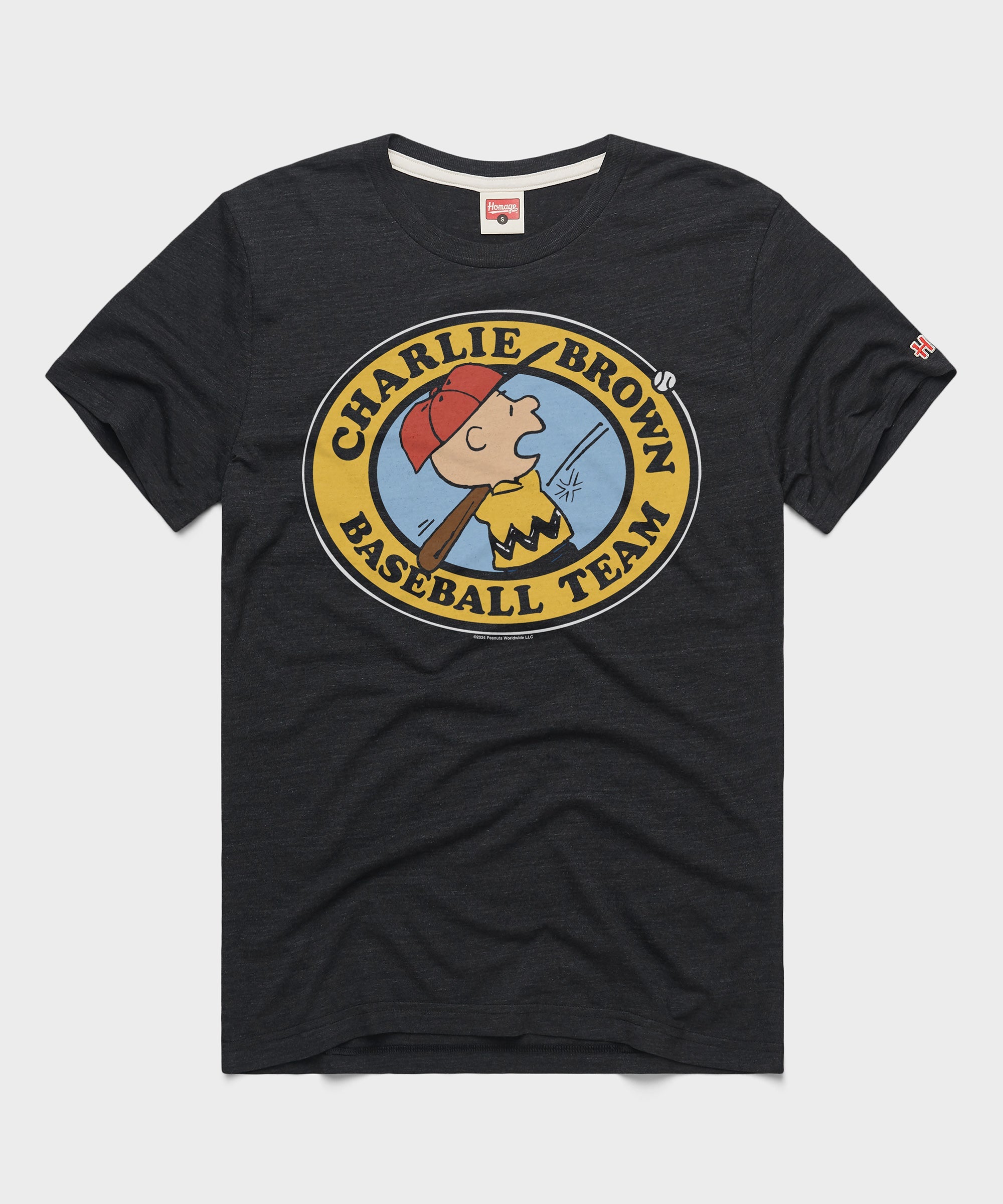 Peanuts Charlie Brown Baseball Team Charcoal