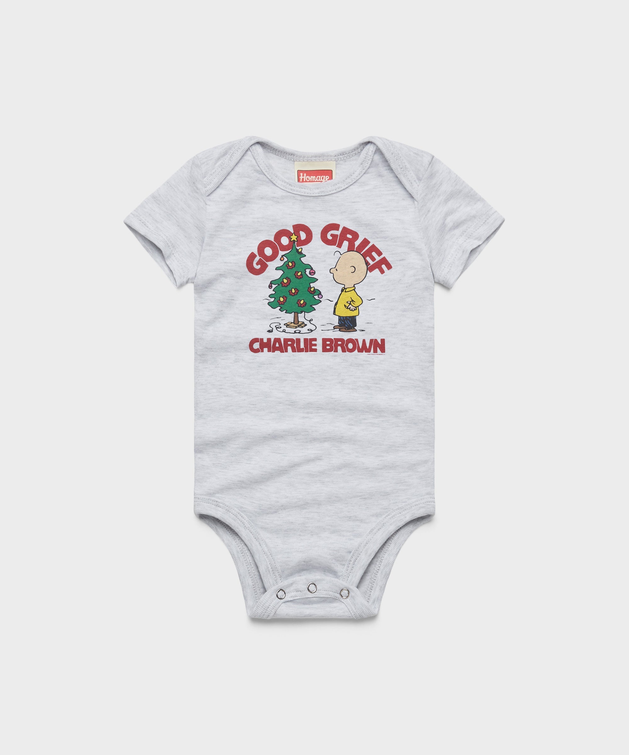 Peanuts Charlie Brown Christmas Baby One Piece Ash