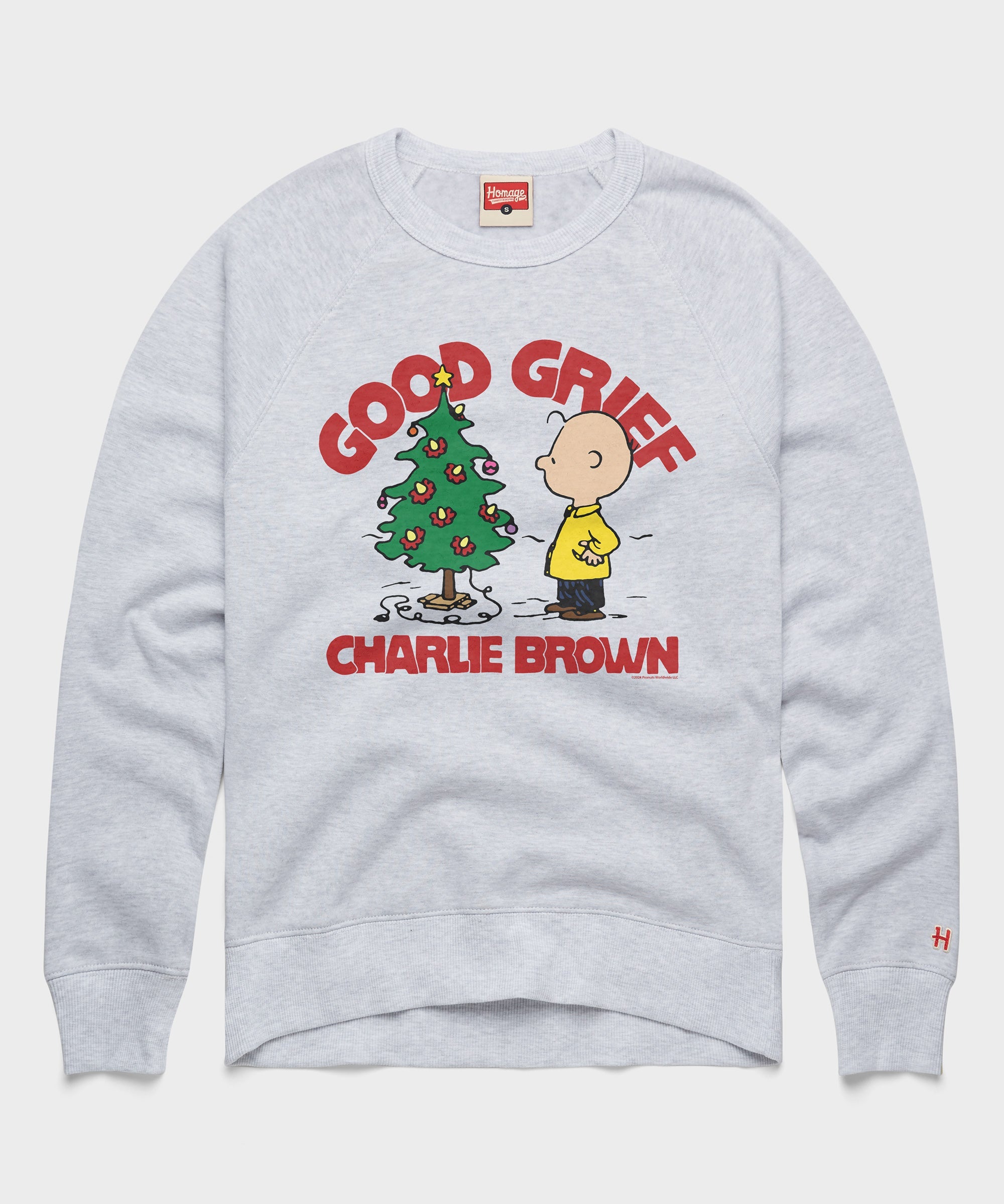 Peanuts Charlie Brown Christmas Crewneck Ash
