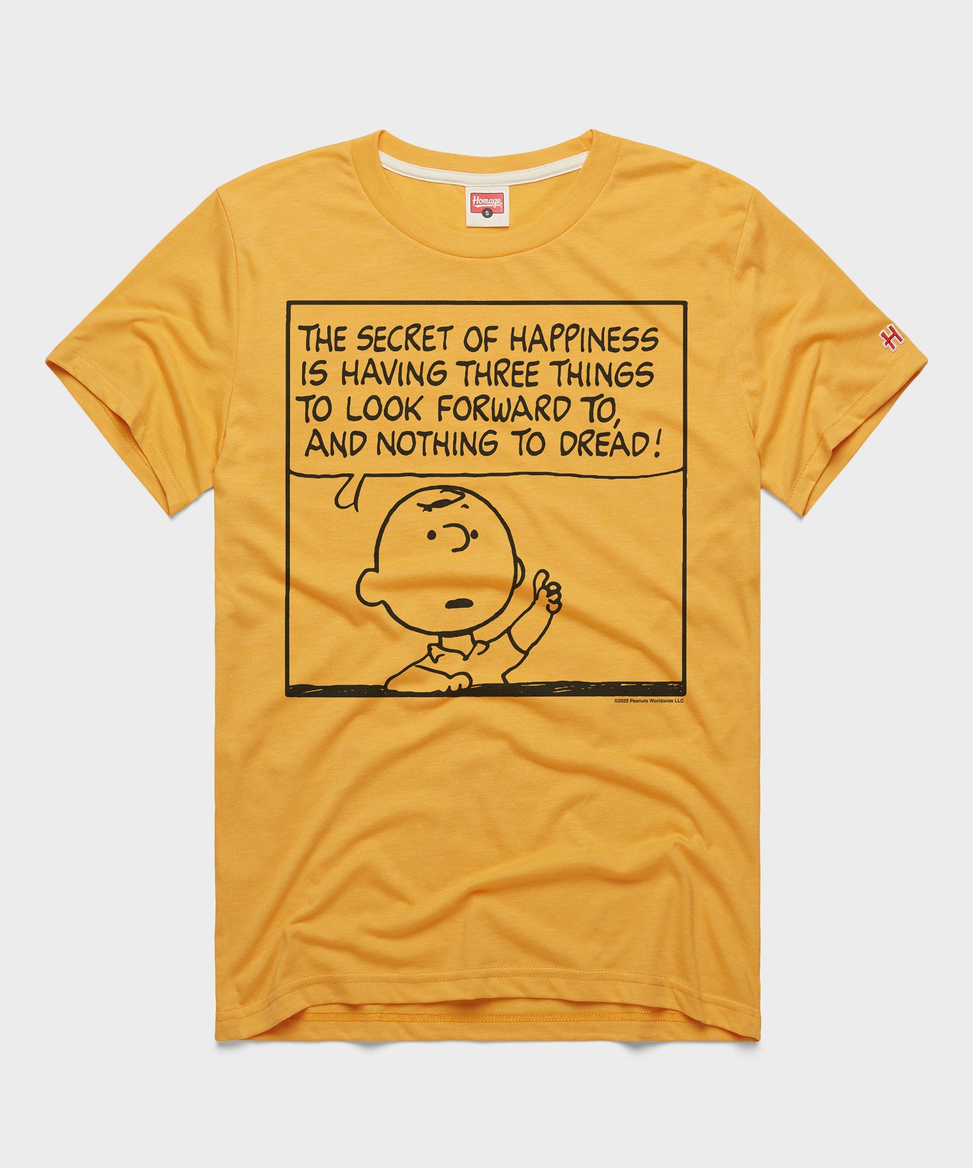 Peanuts Charlie Brown Secret Of Happiness Gold