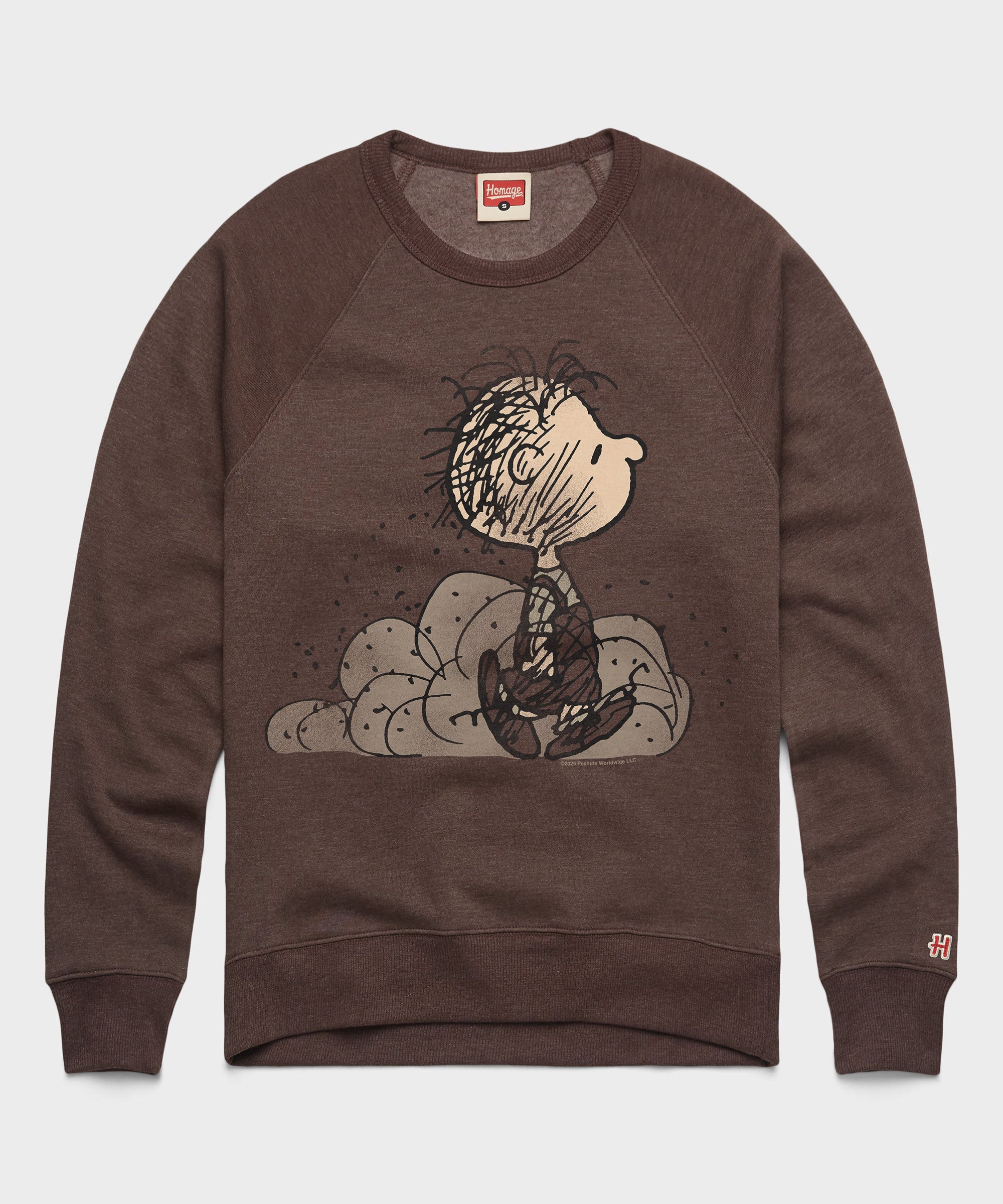 Peanuts Pig-Pen Character Crewneck Brown