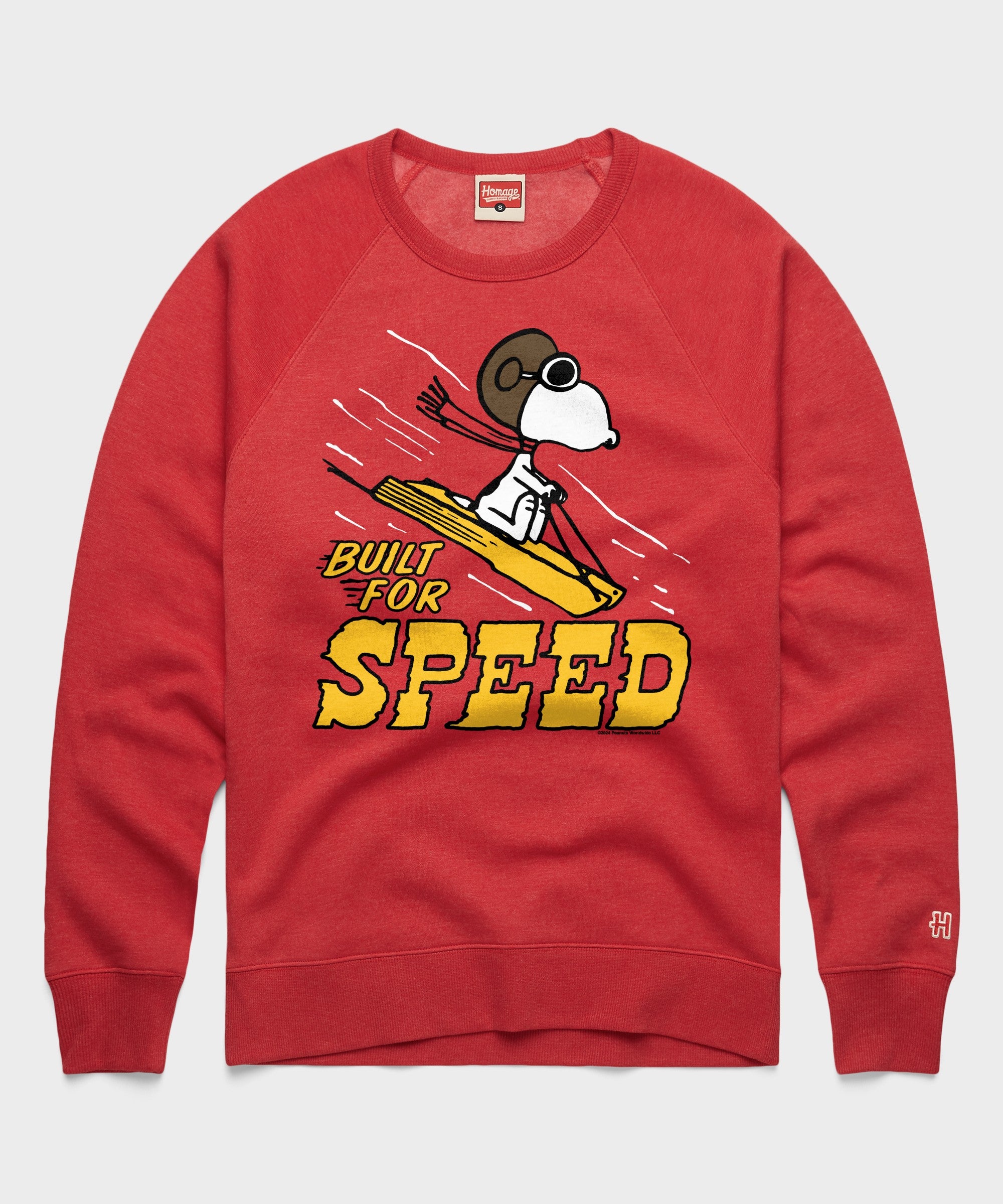 Peanuts Snoopy Built For Speed Crewneck