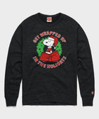 Peanuts Snoopy Get Wrapped Up In The Holidays Crewneck