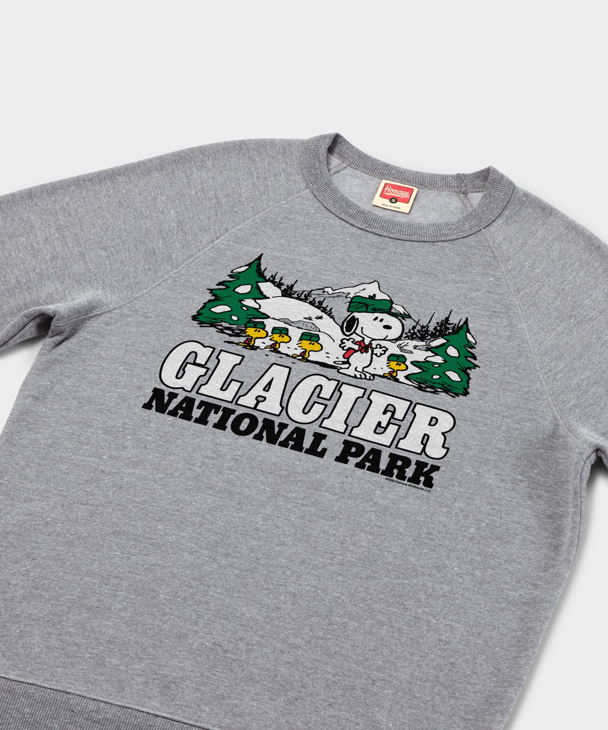 Peanuts Snoopy X Glacier National Park Crewneck