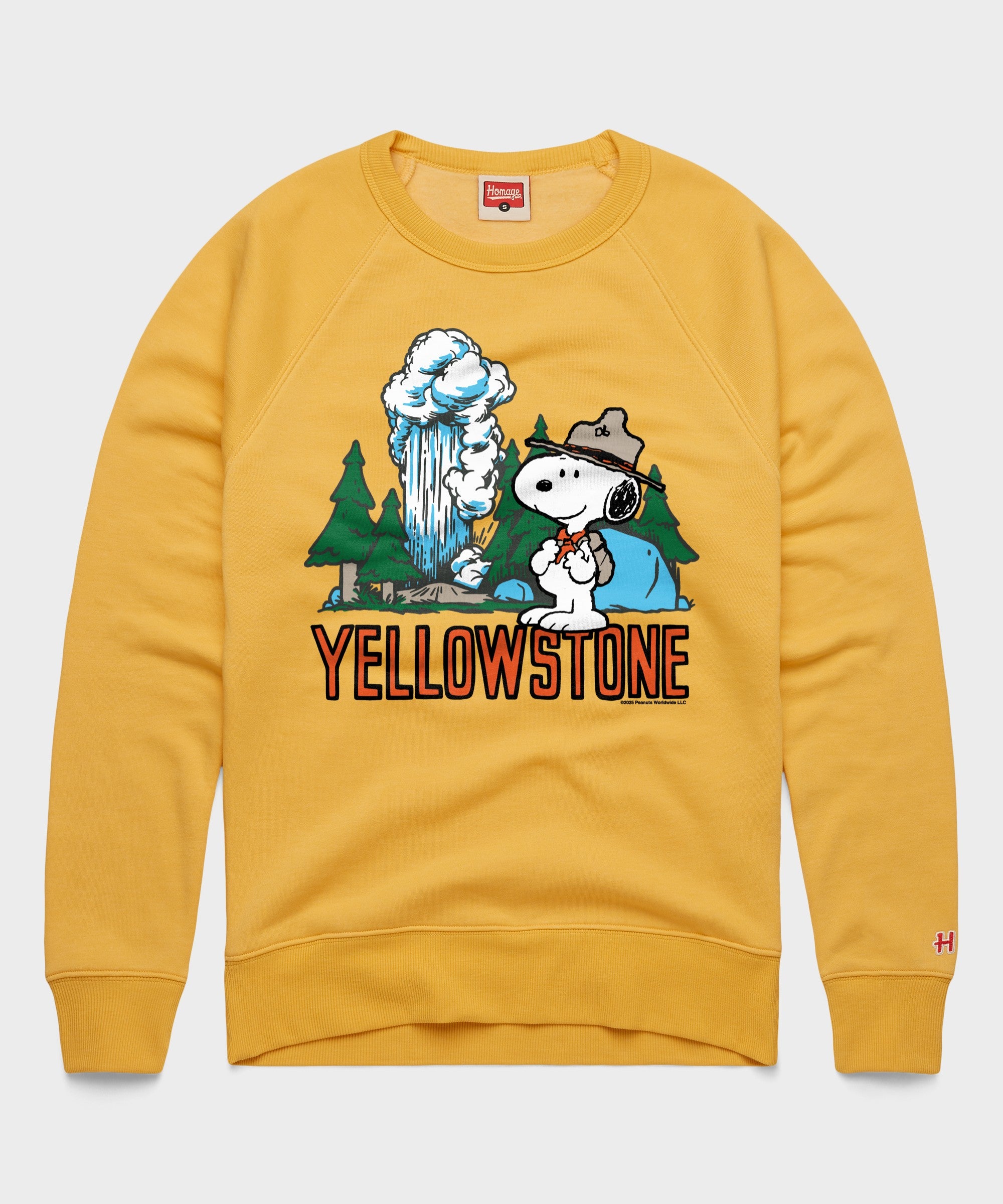 Peanuts Snoopy X Yellowstone National Park Crewneck