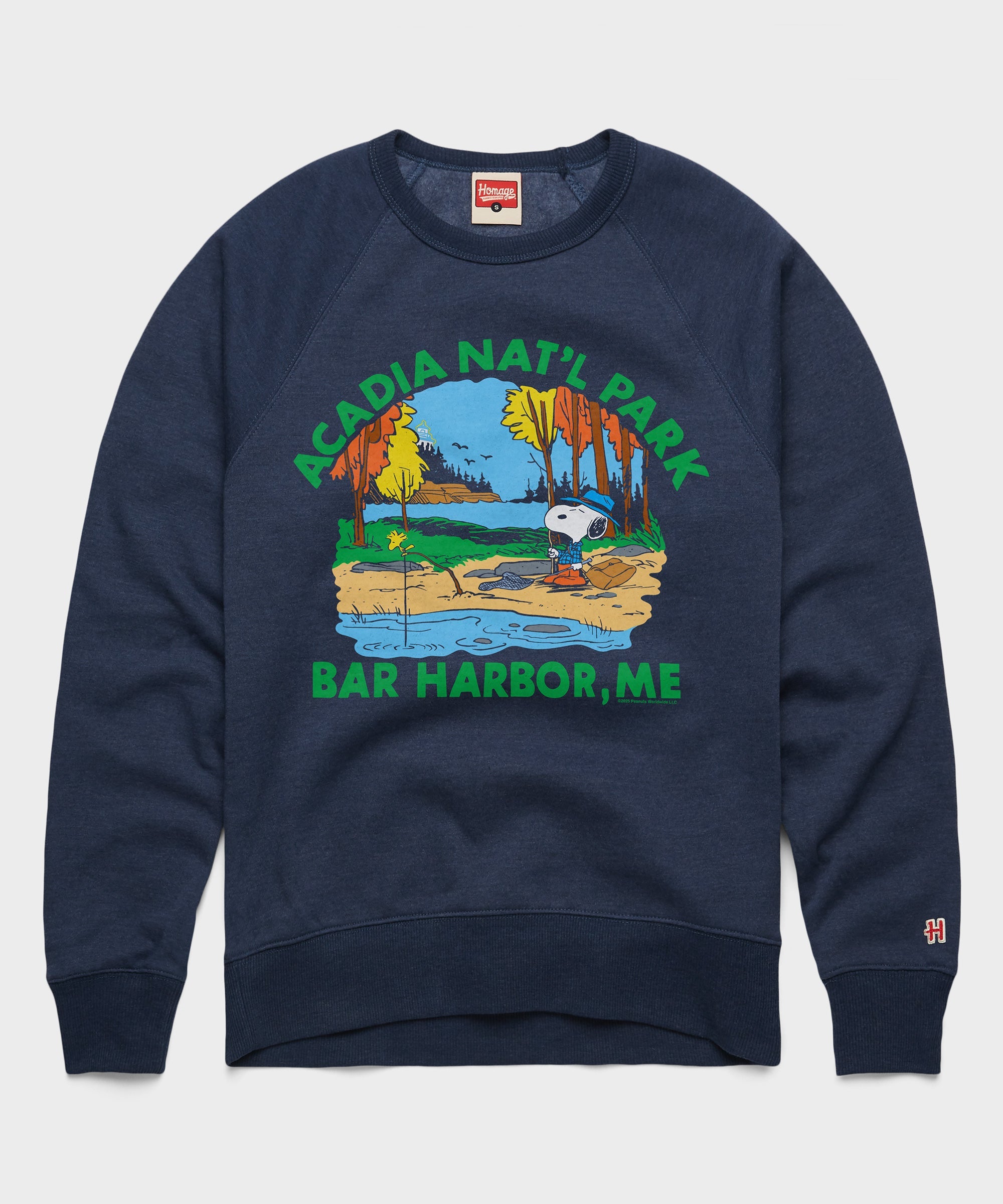 Peanuts Snoopy x Acadia National Park Crewneck Navy