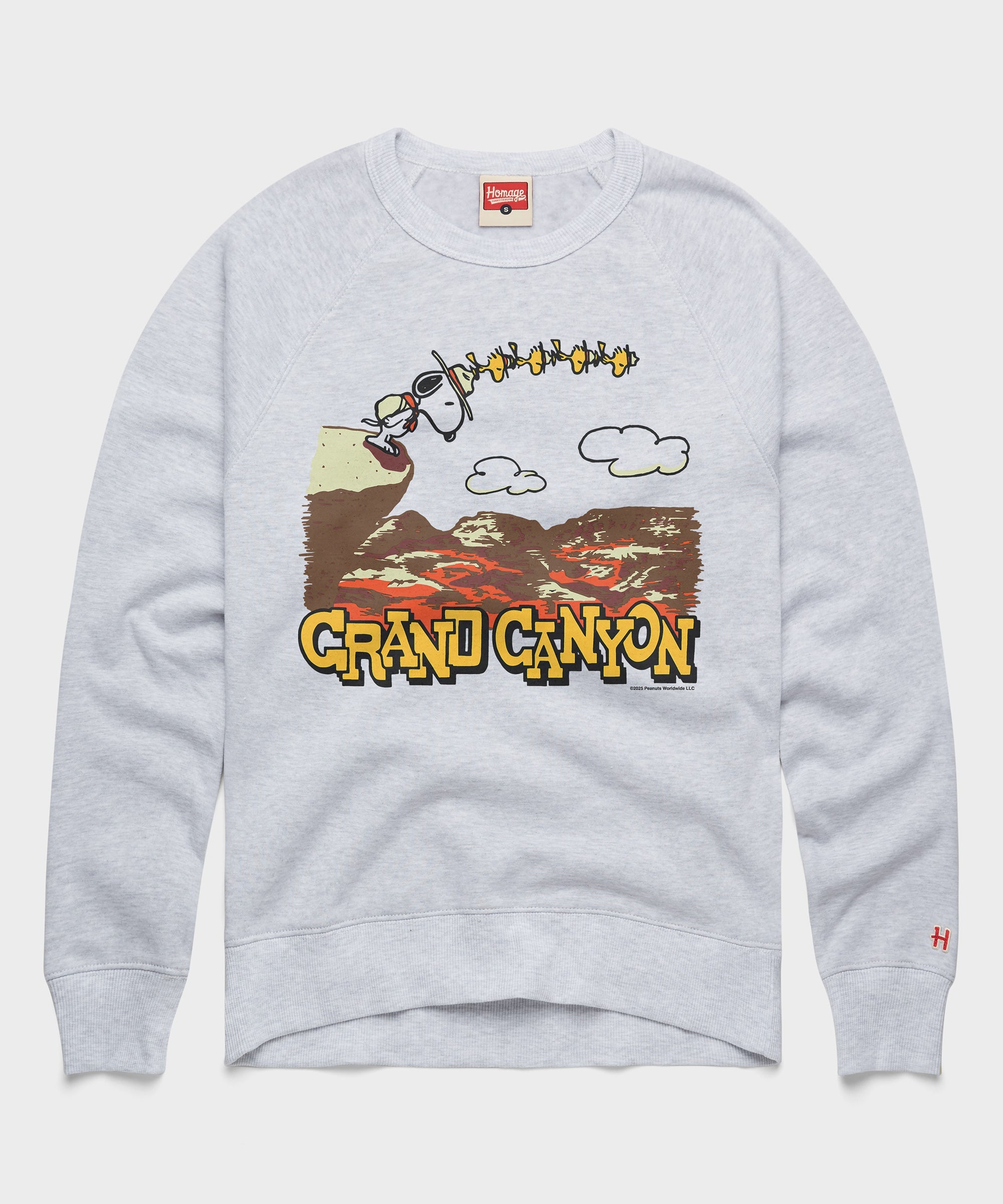 Peanuts Snoopy x Grand Canyon National Park Crewneck Ash