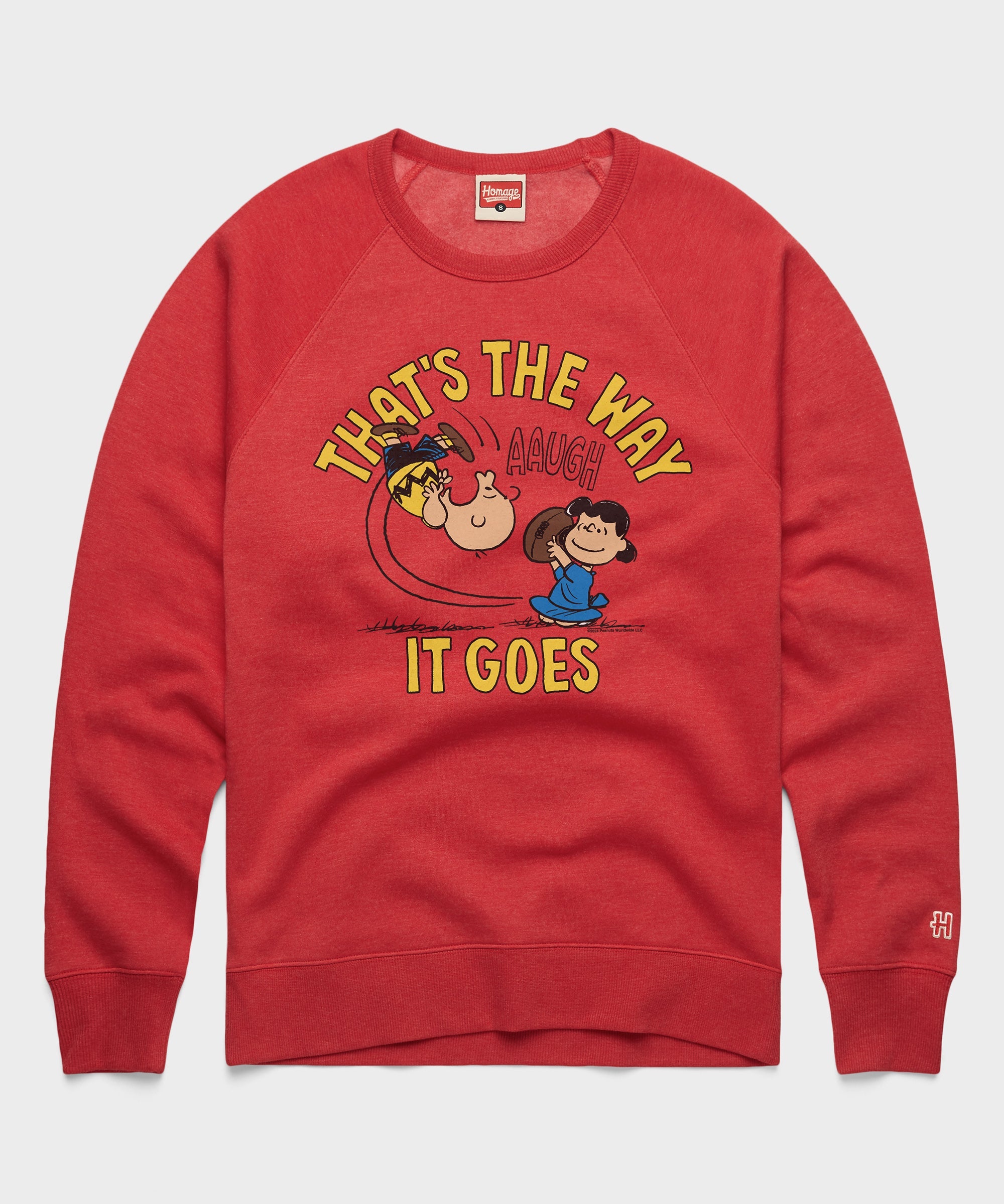 Peanuts That's The Way It Goes Crewneck Red