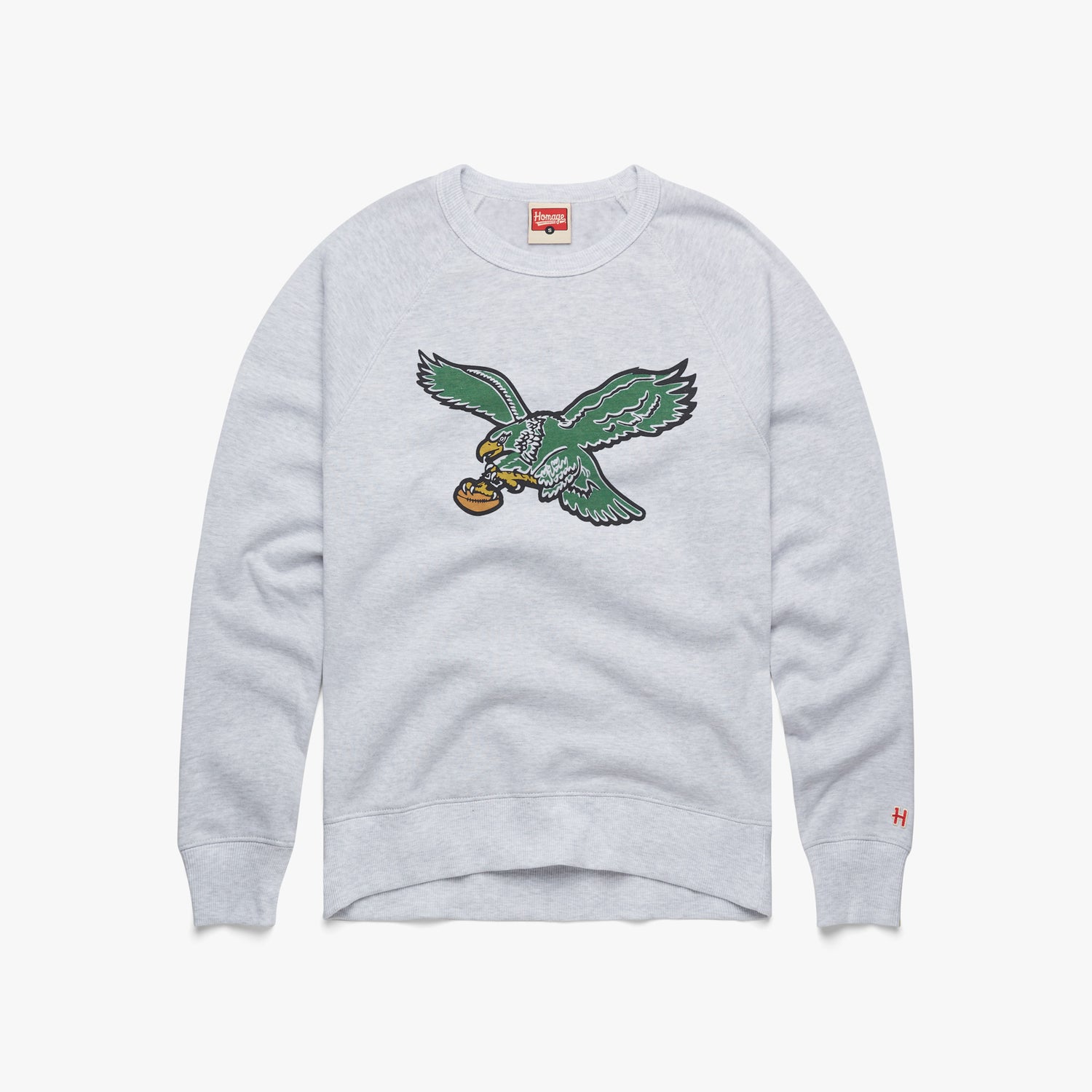 Philadelphia Eagles '87 Crewneck | Kelly Green Eagles Apparel from Homage. | Officially Licensed NFL Apparel from Homage Pro Shop.