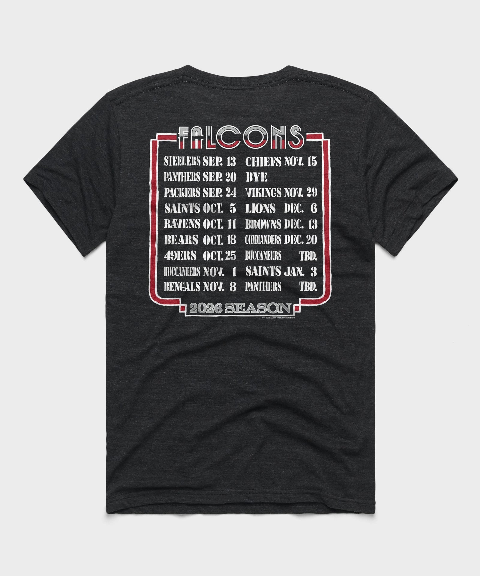 Queen x atlanta falcons schedule 2026
