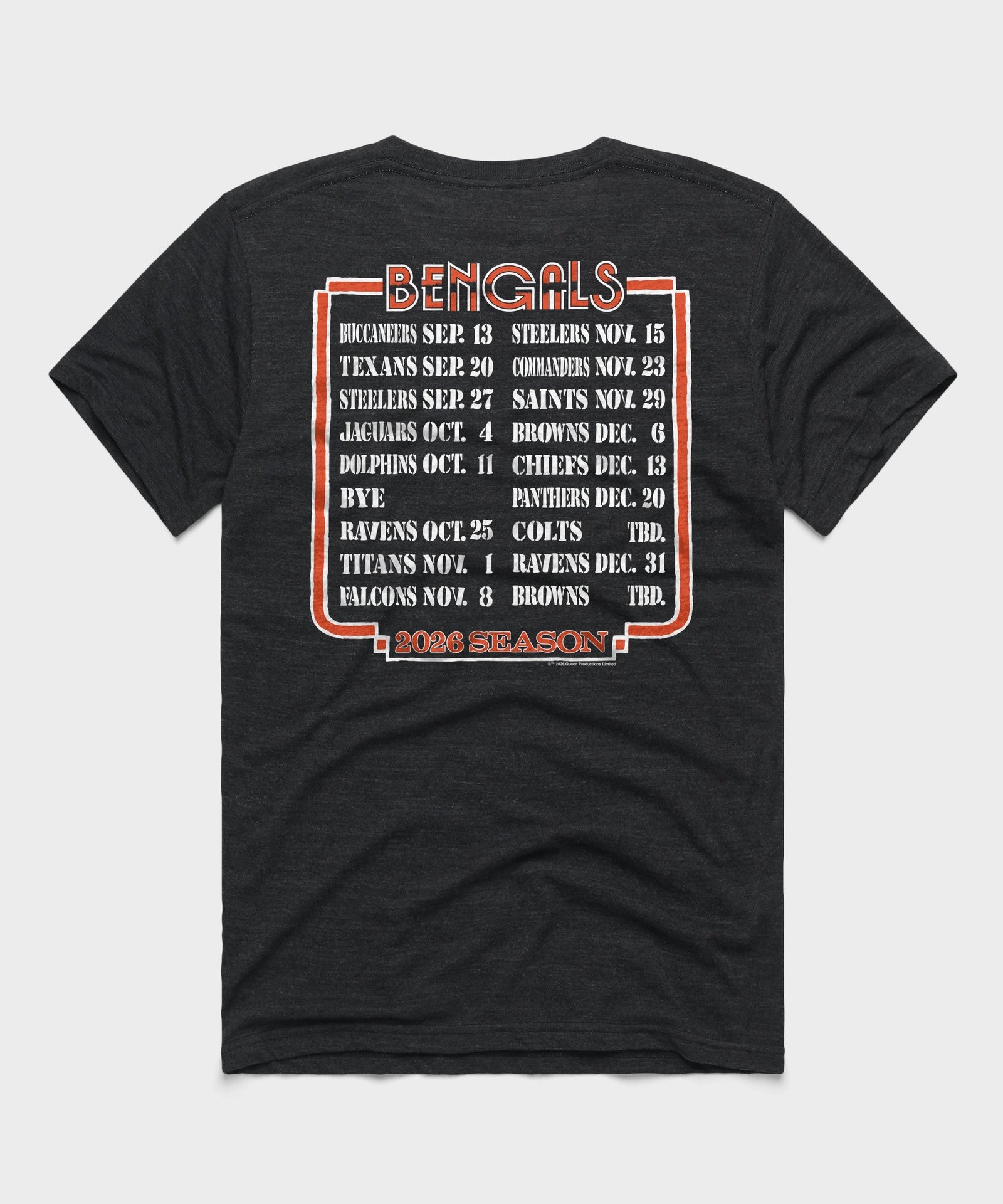 Queen x Cincinnati Bengals Schedule 2026