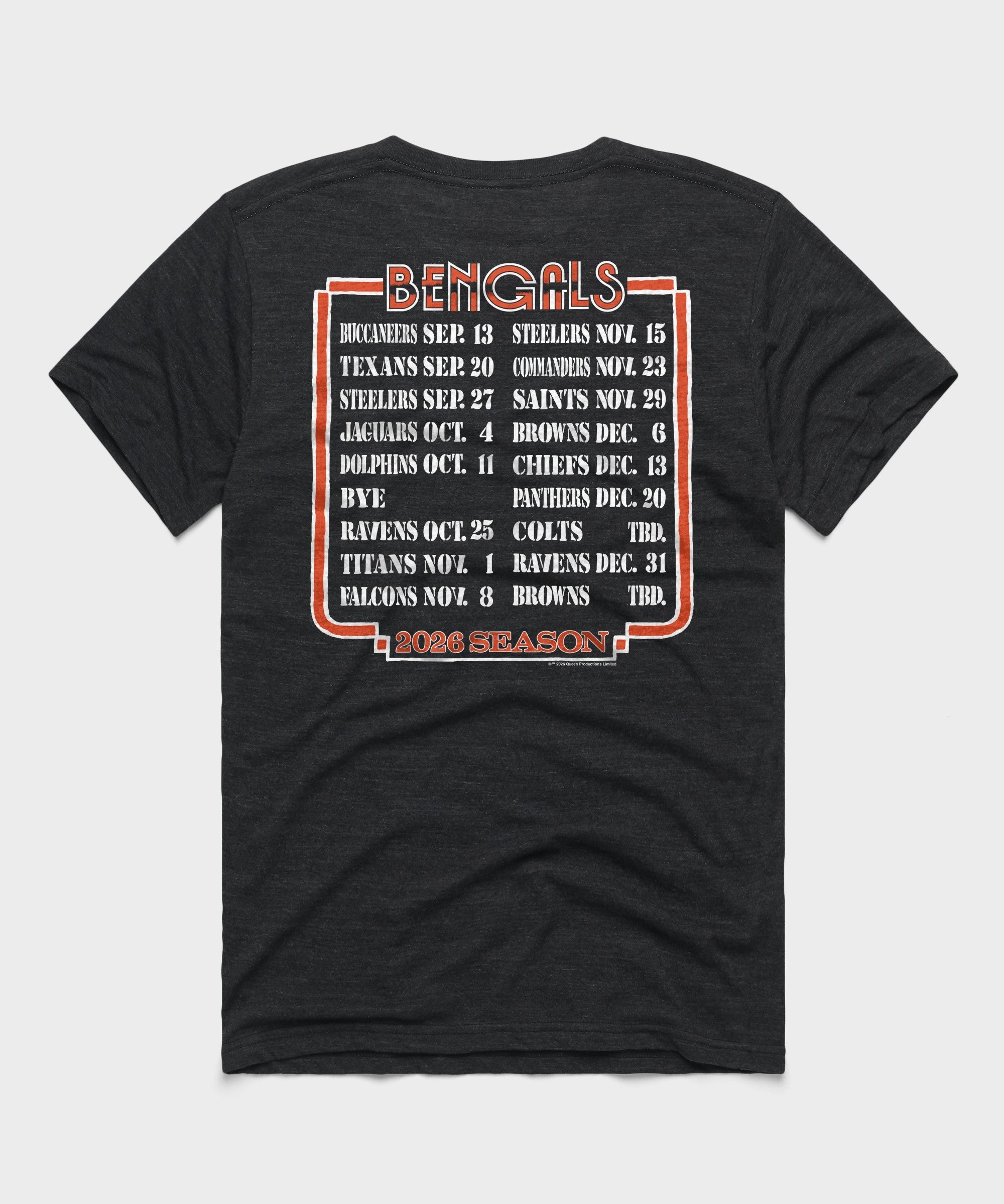 Queen x Cincinnati Bengals Schedule 2026