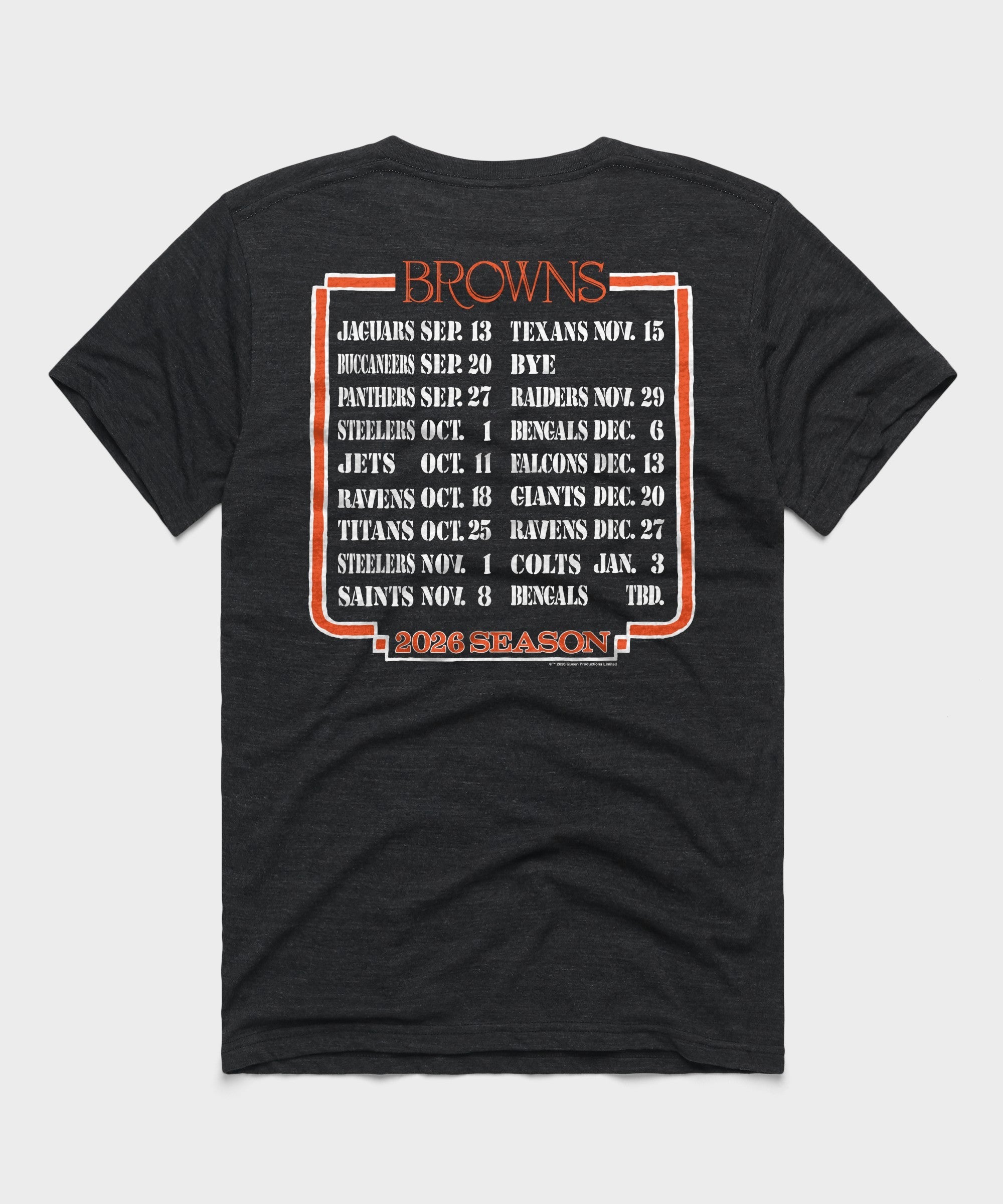 Queen x cleveland browns schedule 2026