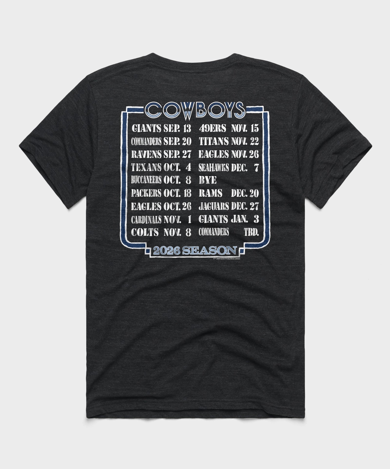 Queen x Dallas Cowboys Schedule 2026