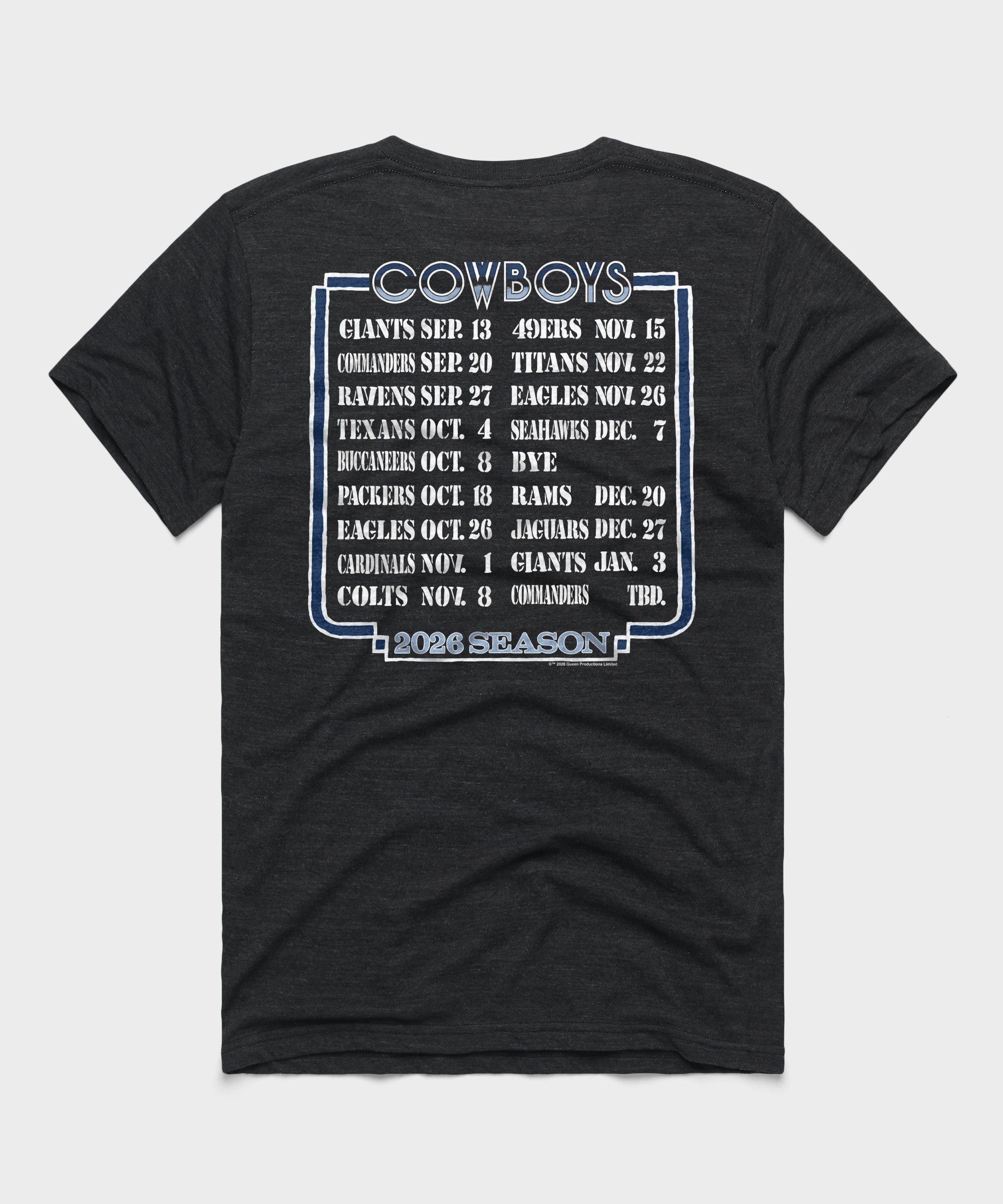 Queen x Dallas Cowboys Schedule 2026
