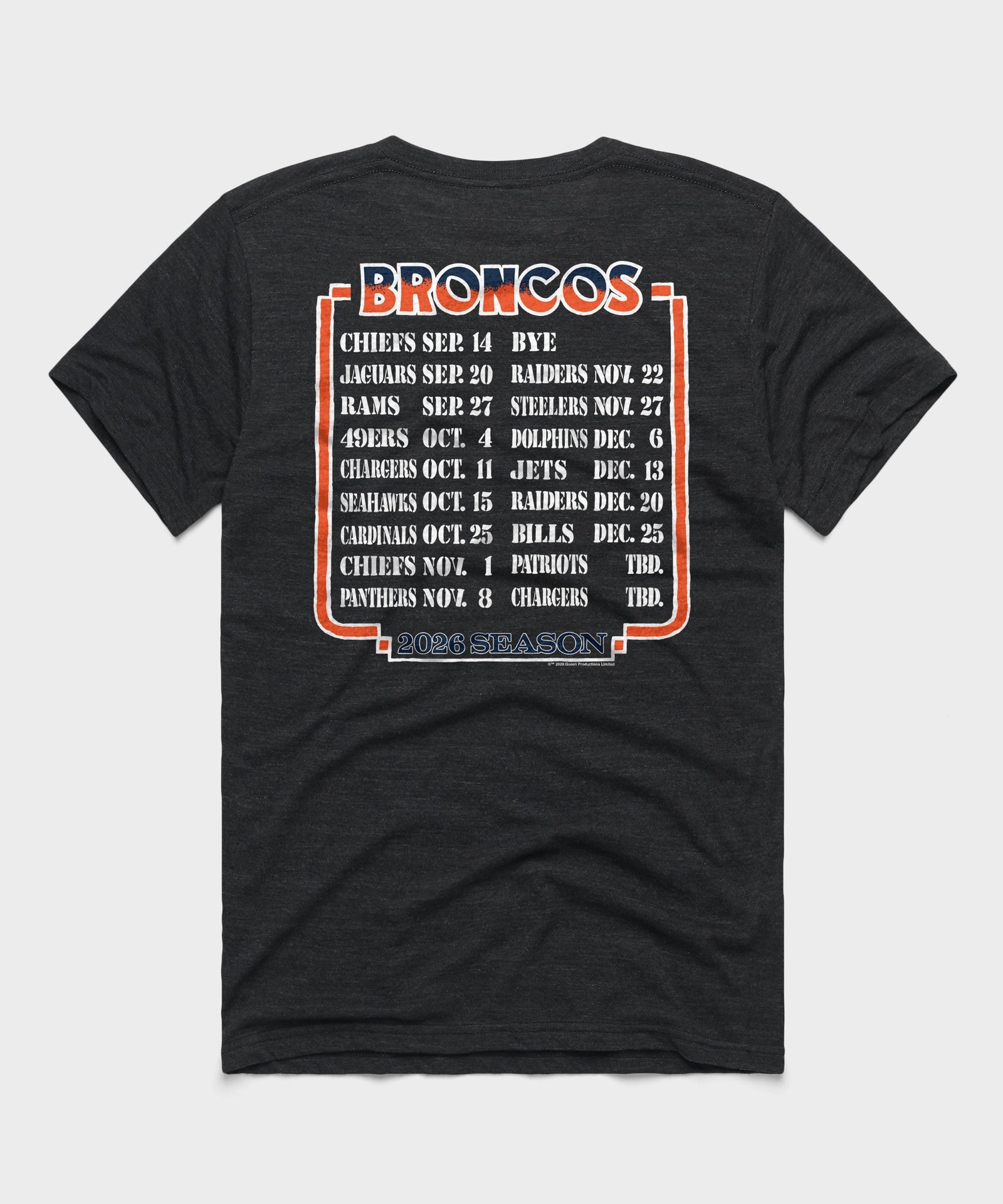 Queen x Denver Broncos Schedule 2026