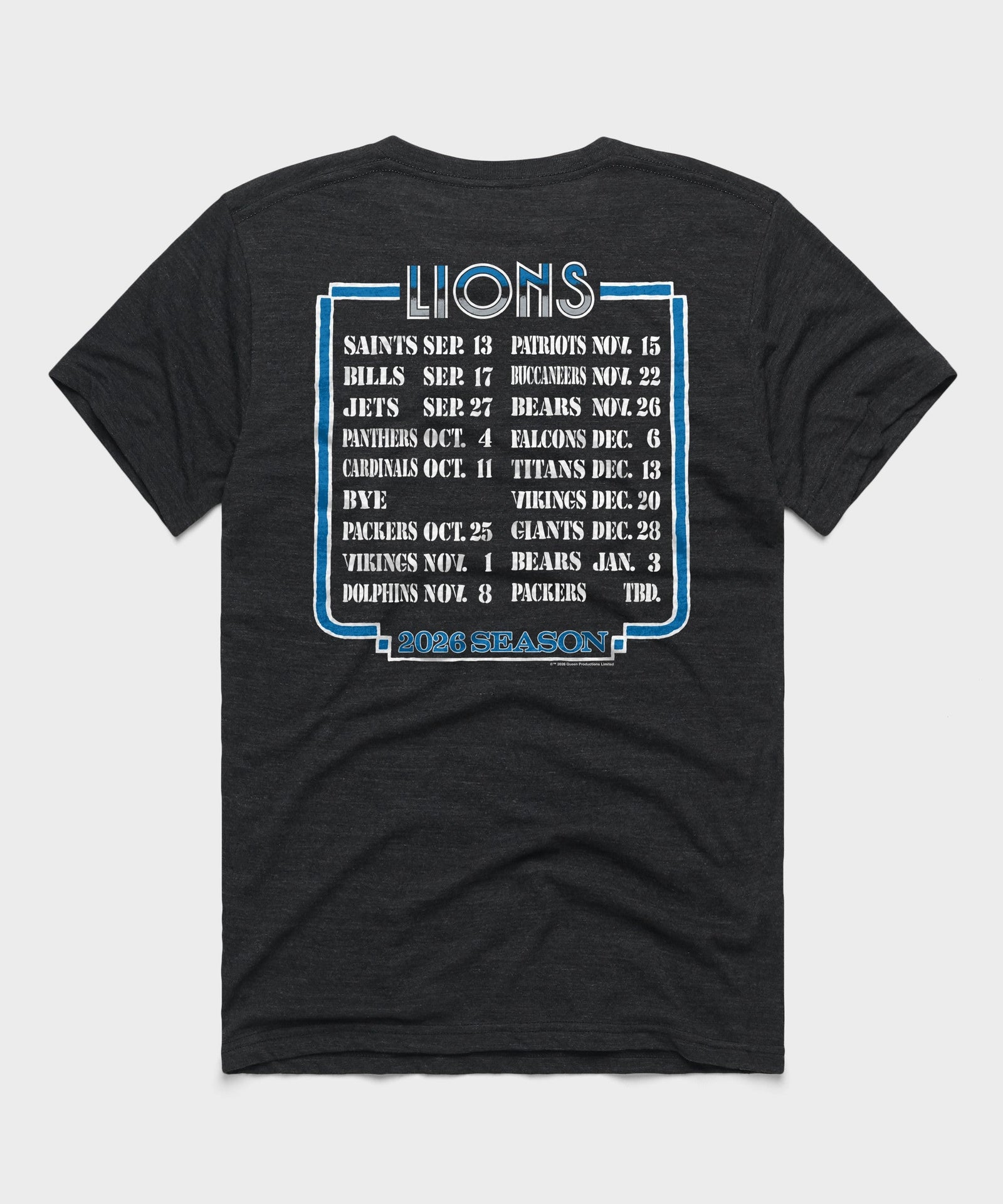 Queen x detroit lions schedule 2026
