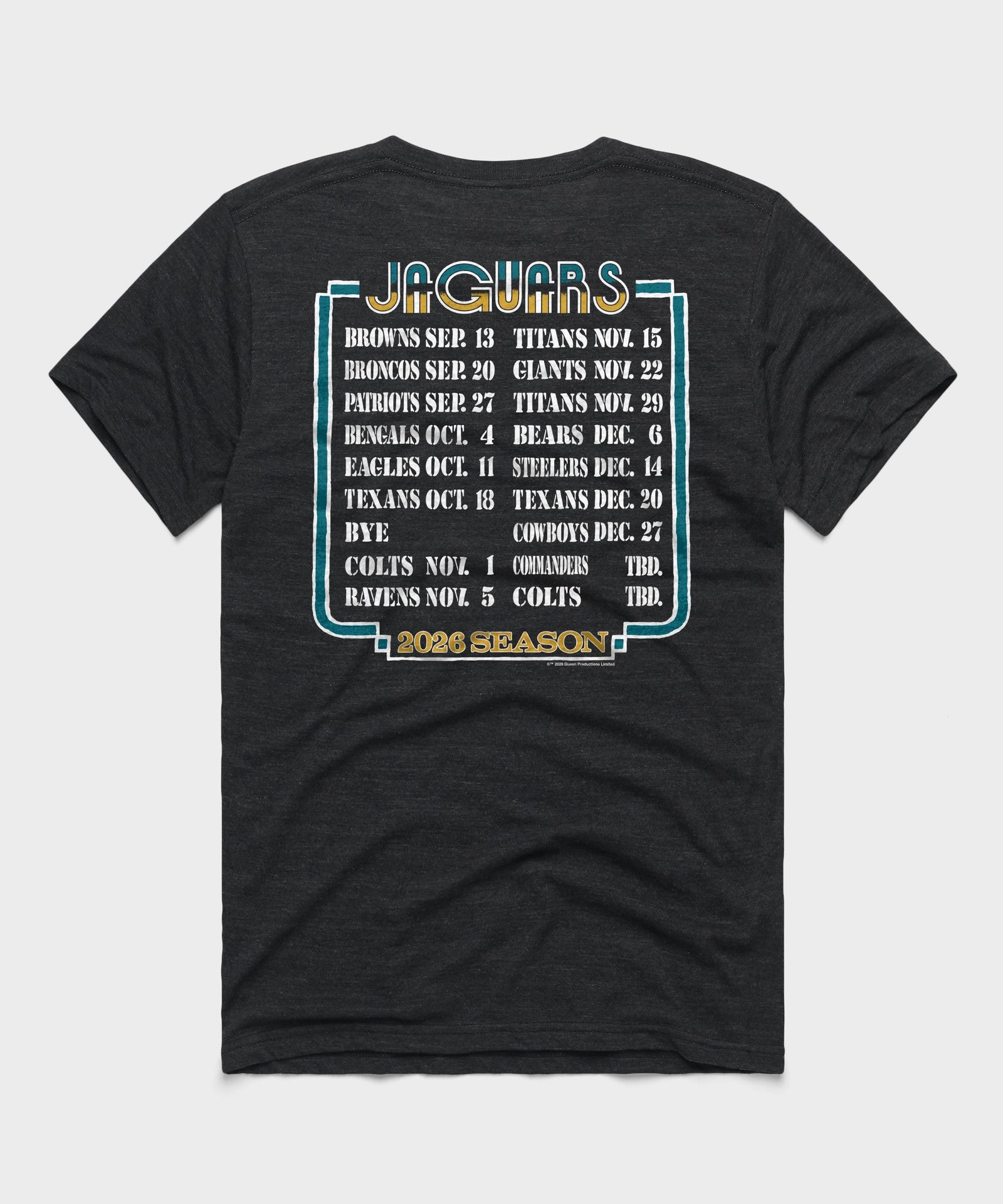 Queen x jacksonville jaguars schedule 2026