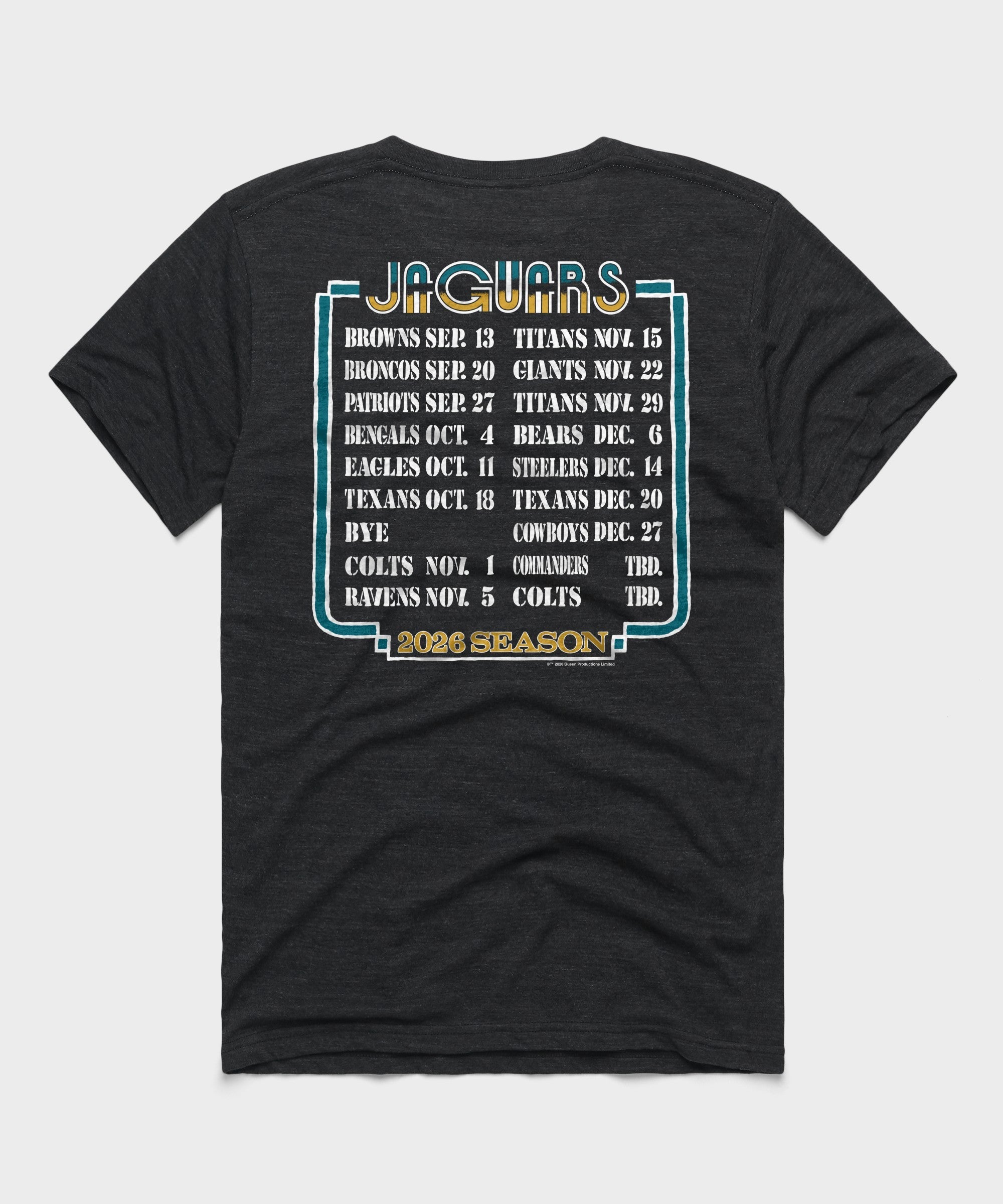 Queen x jacksonville jaguars schedule 2026
