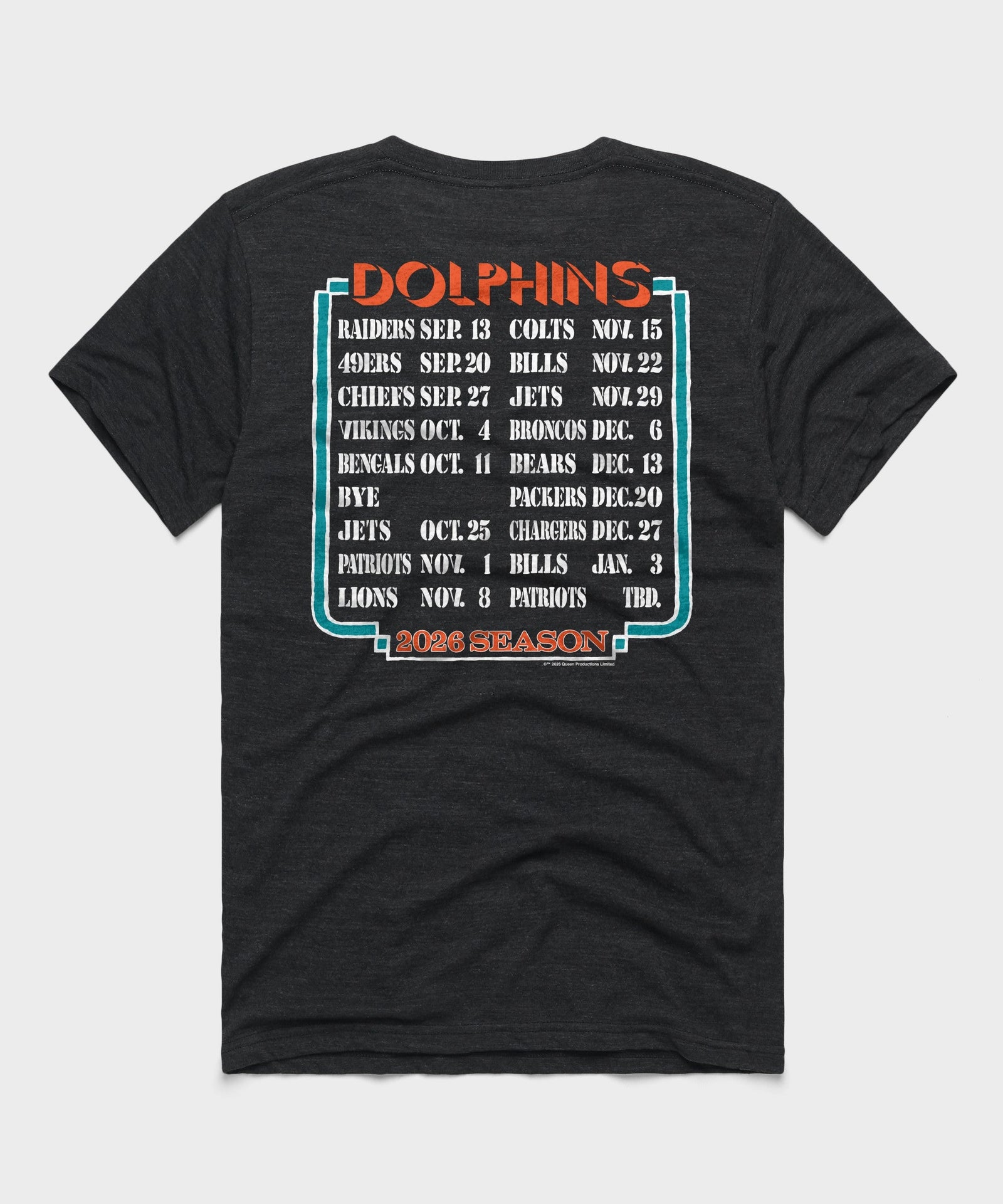Queen x Miami Dolphins Schedule 2026
