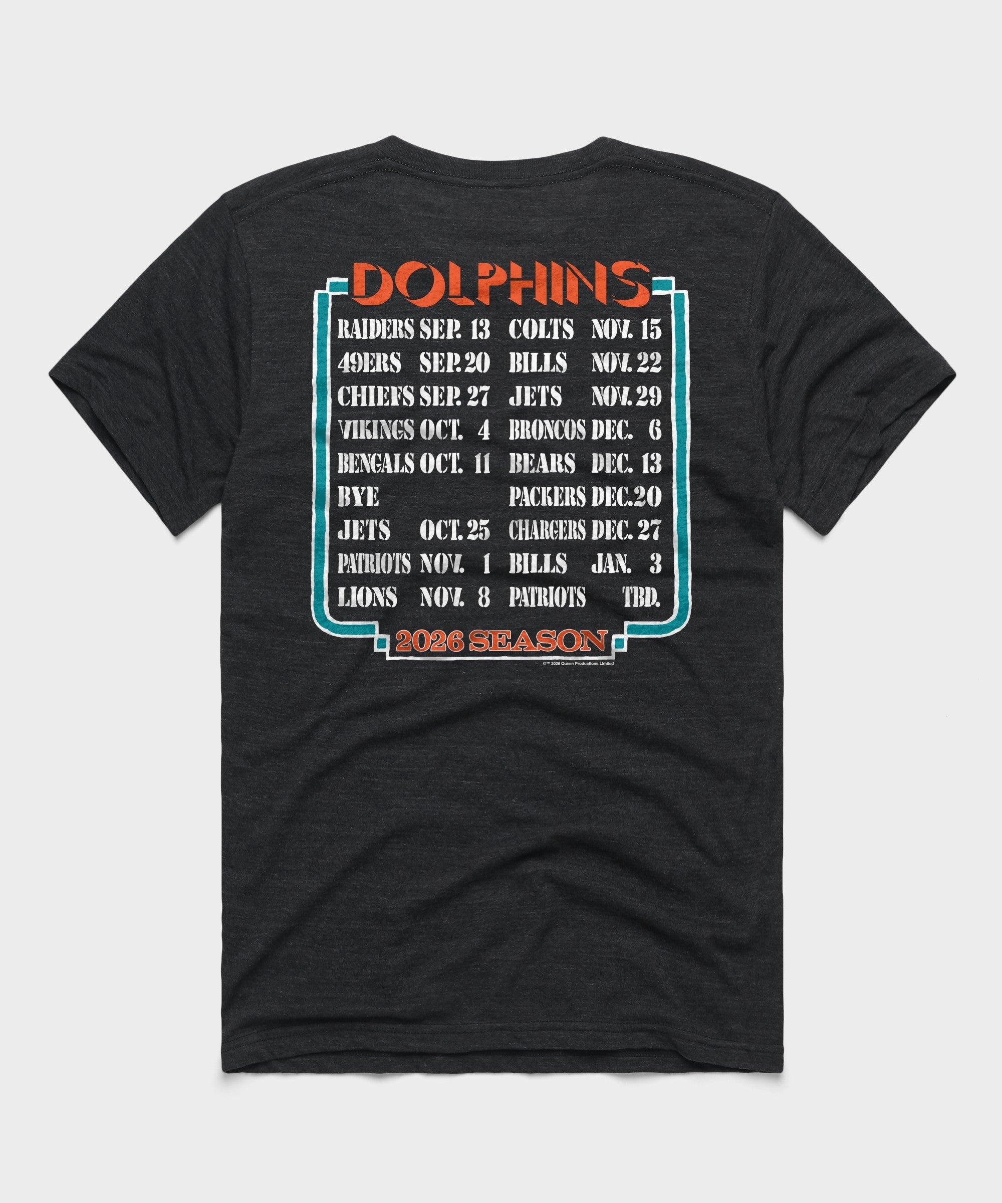 Queen x Miami Dolphins Schedule 2026