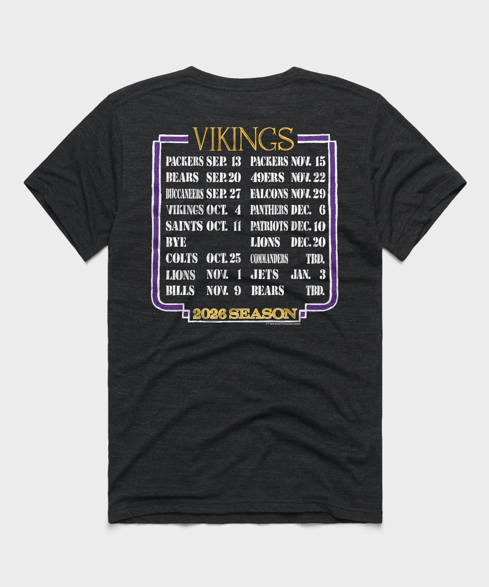 Queen x Minnesota Vikings Schedule 2026
