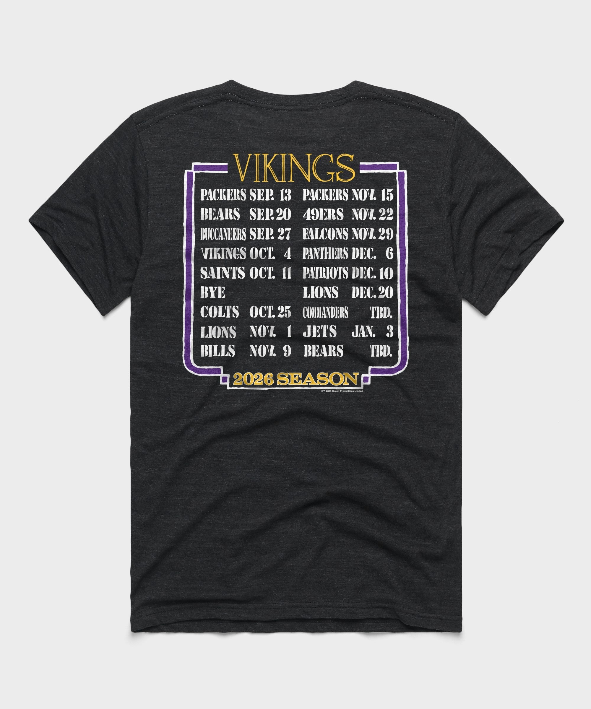Queen x Minnesota Vikings Schedule 2026