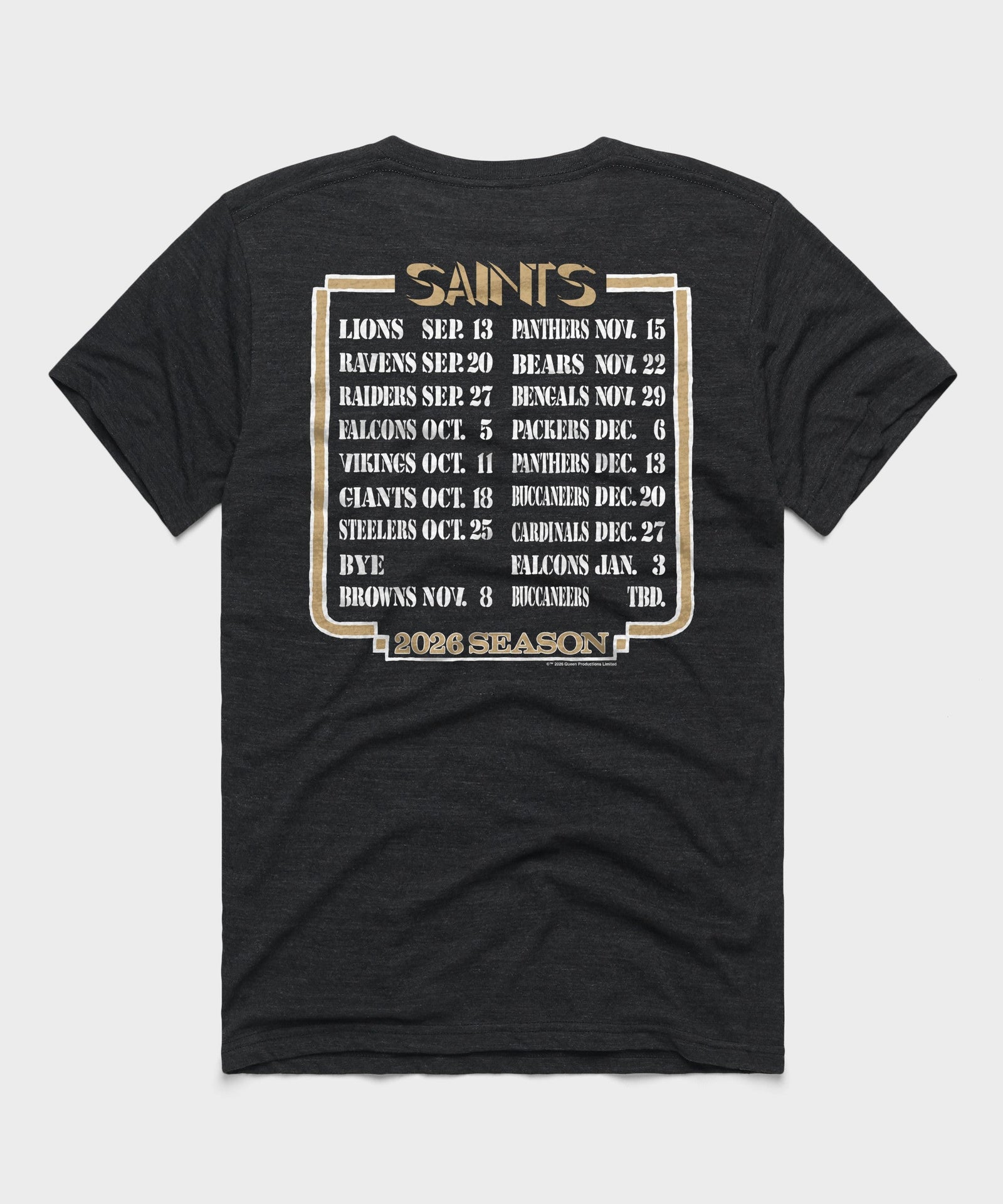 Queen x New Orleans Saints Schedule 2026
