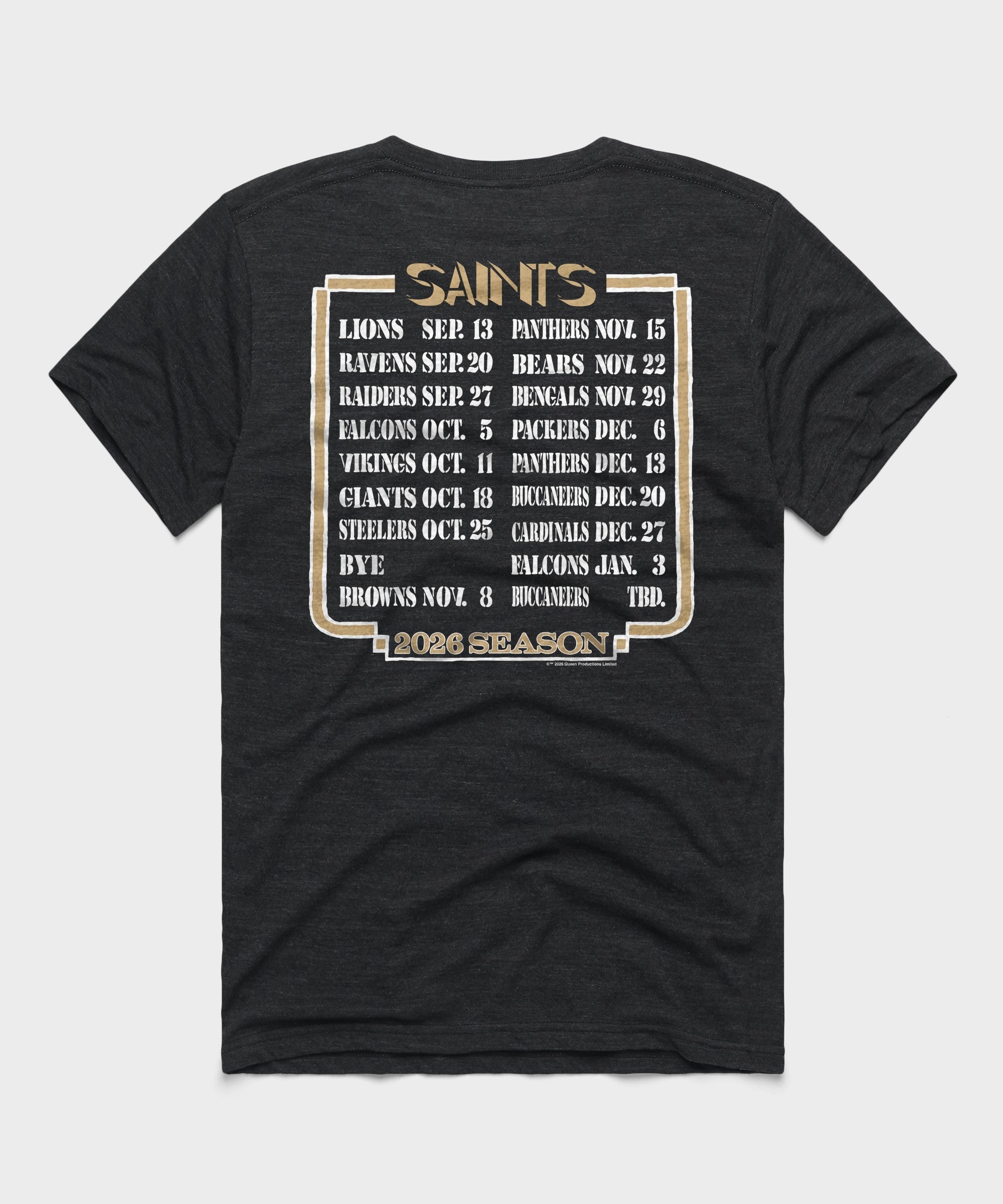 Queen x New Orleans Saints Schedule 2026