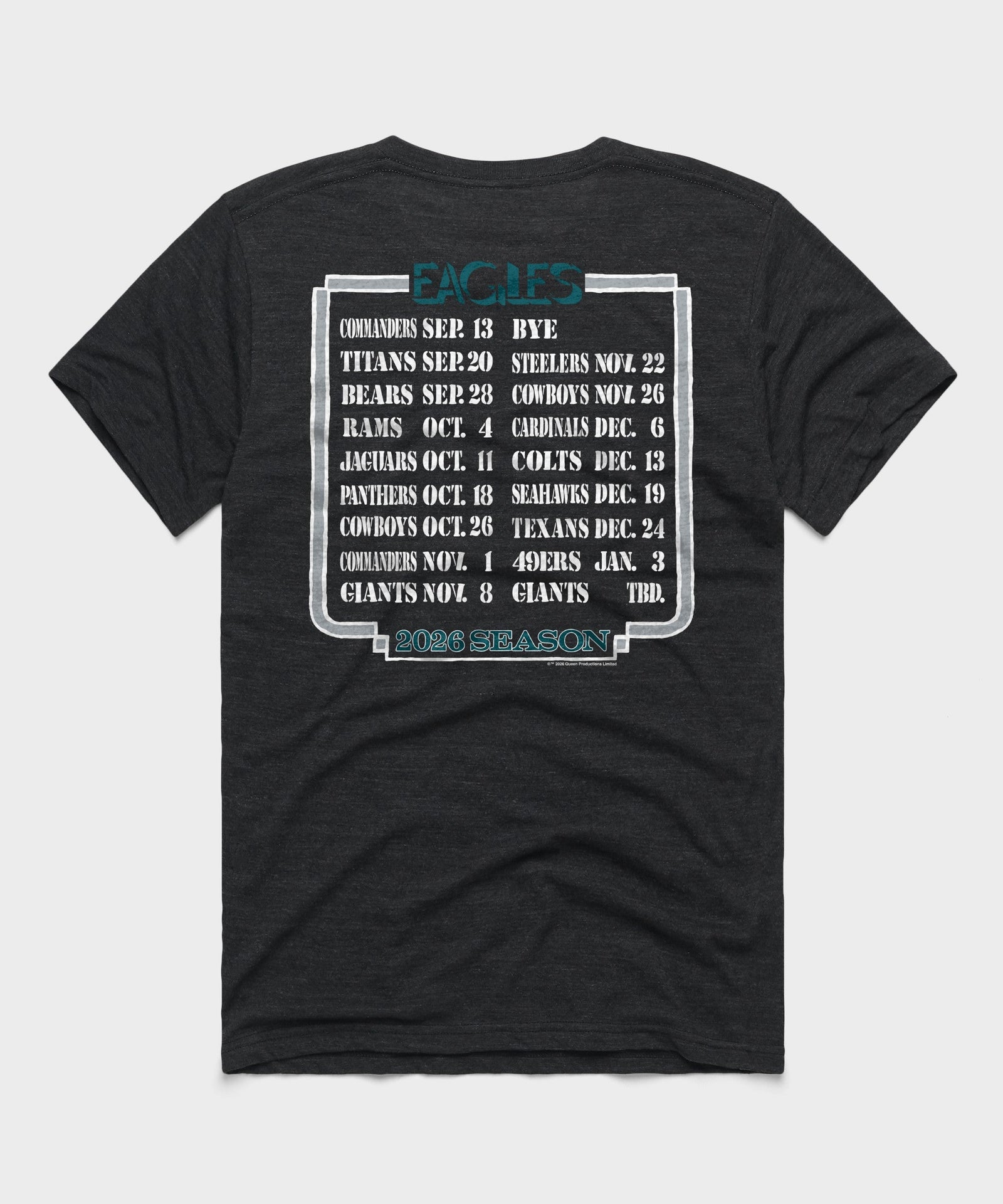 Queen x philadelphia eagles schedule 2026