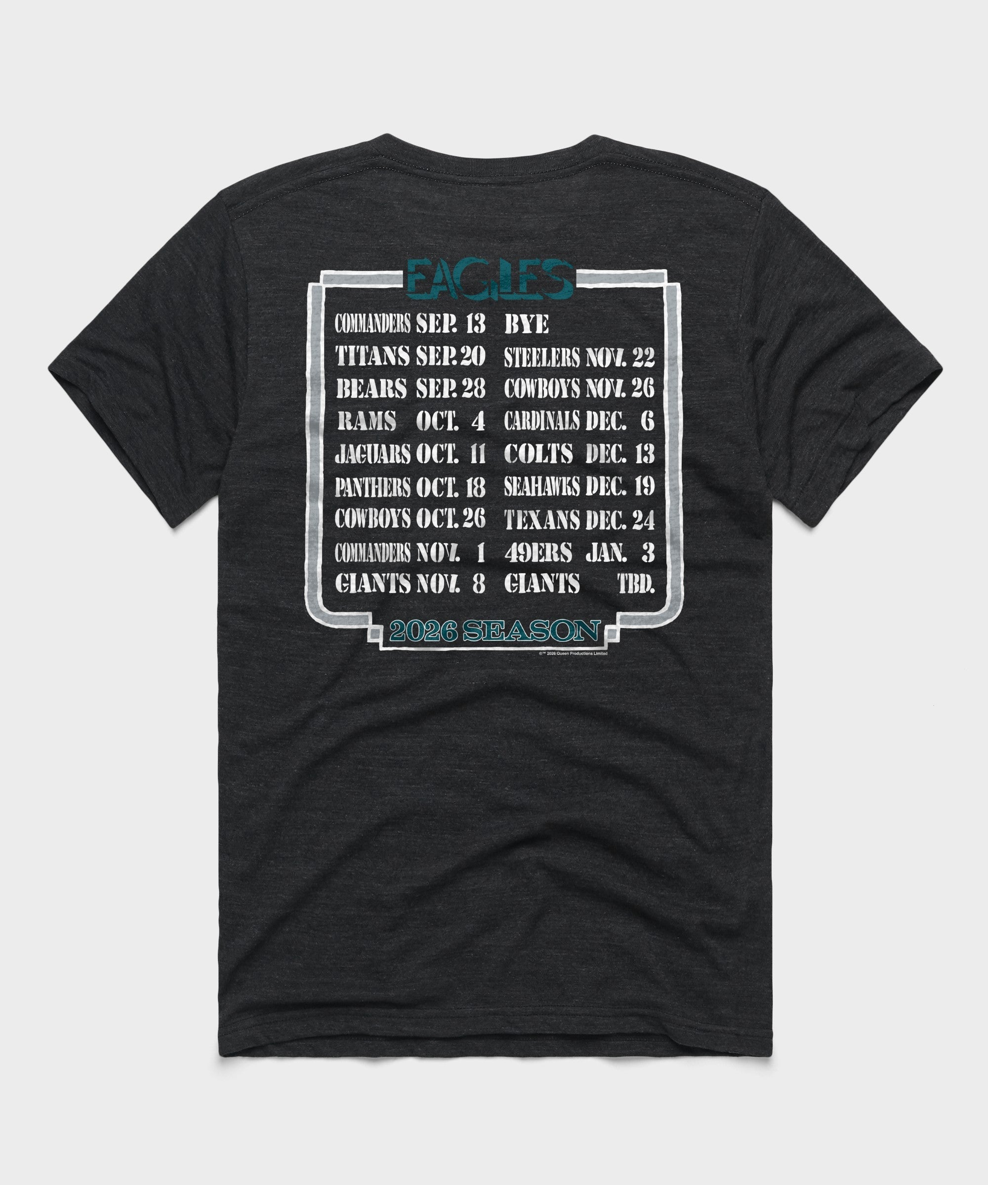 Queen x philadelphia eagles schedule 2026
