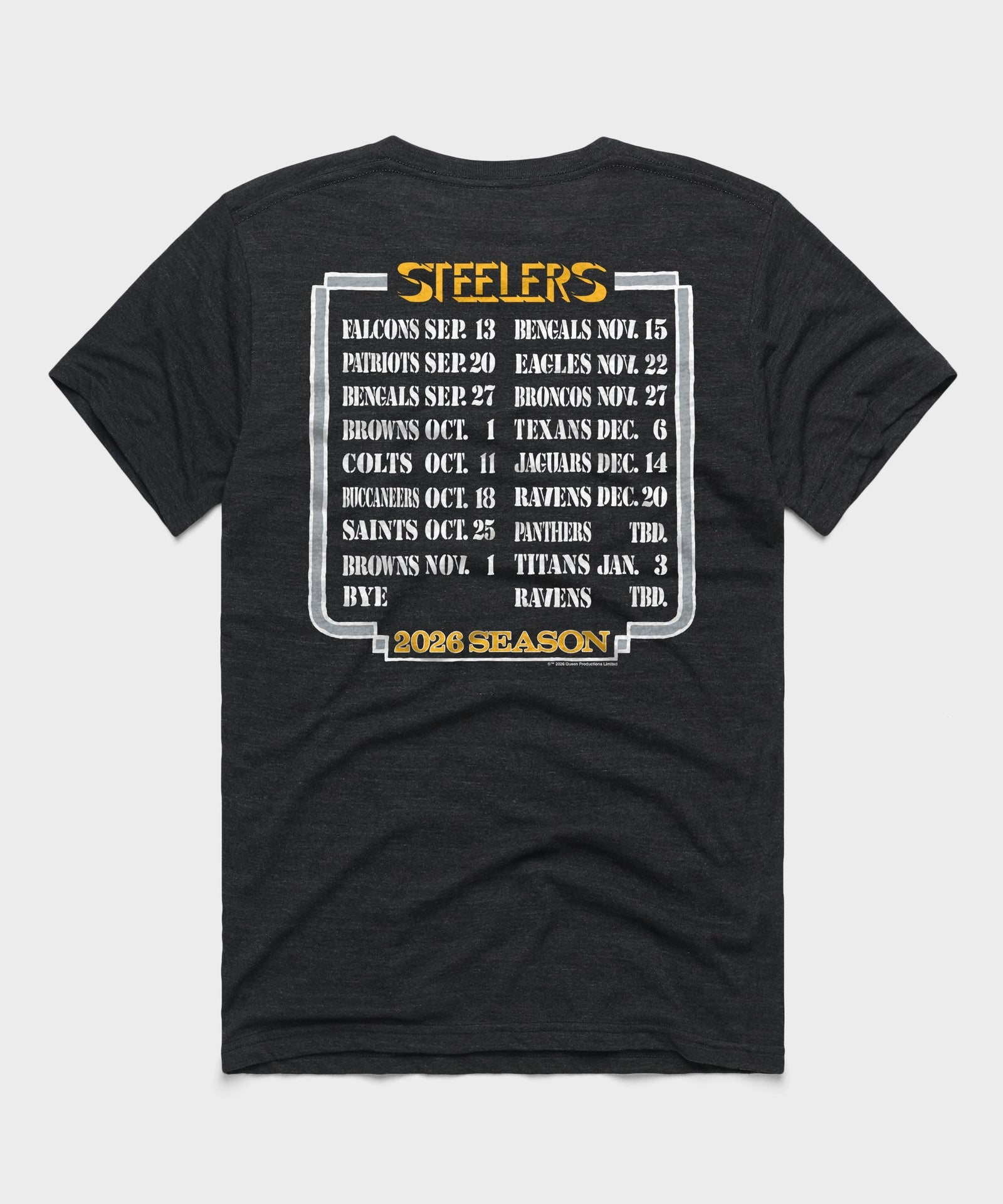Queen x pittsburgh steelers schedule 2026