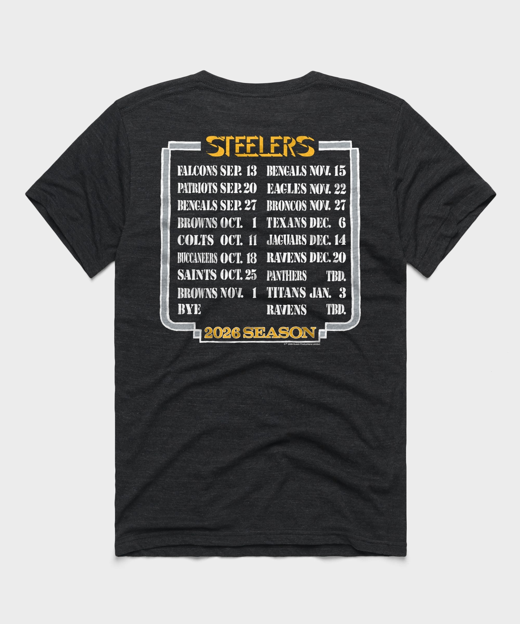 Queen x pittsburgh steelers schedule 2026