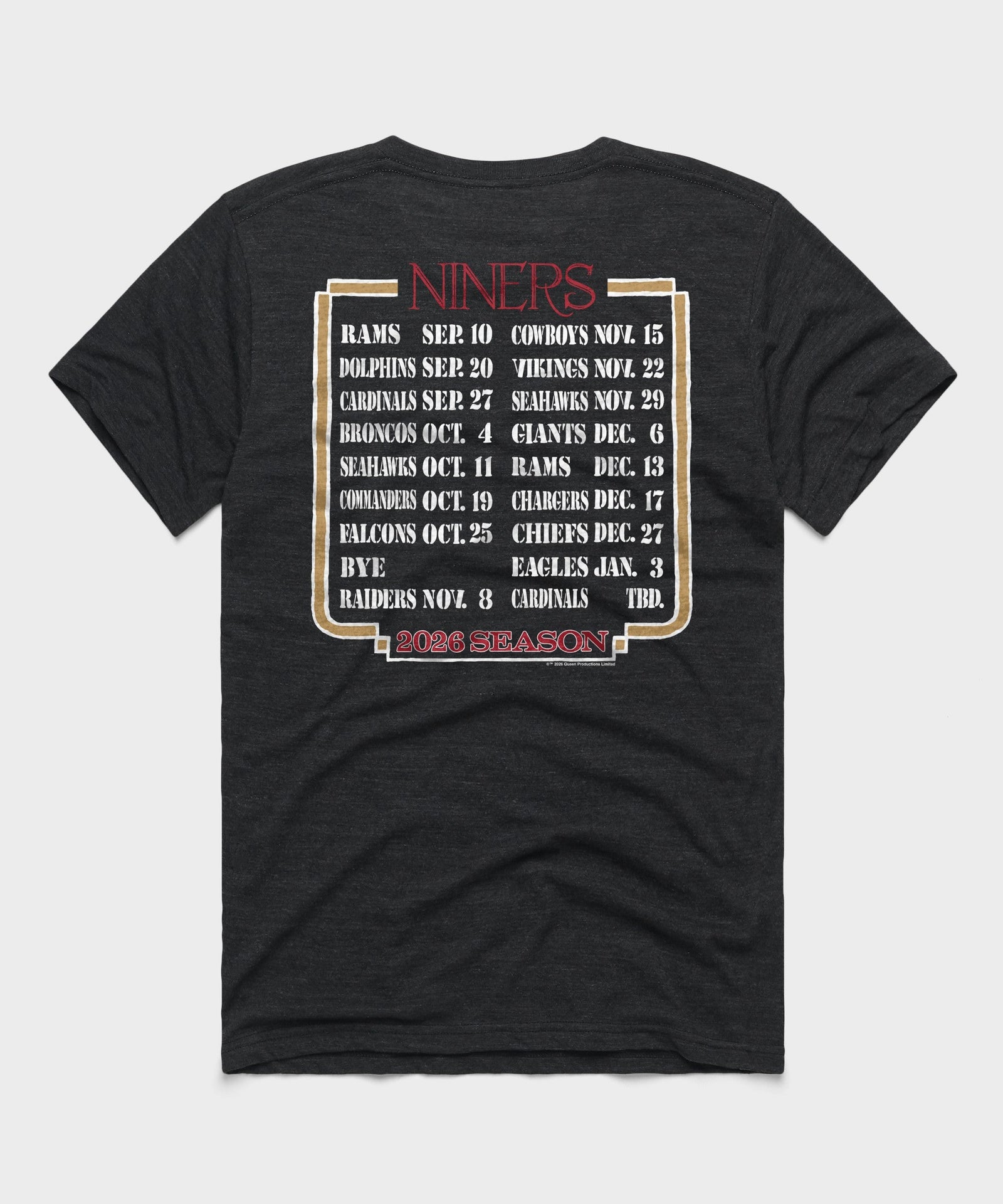 Queen x San Francisco 49ers Schedule 2026