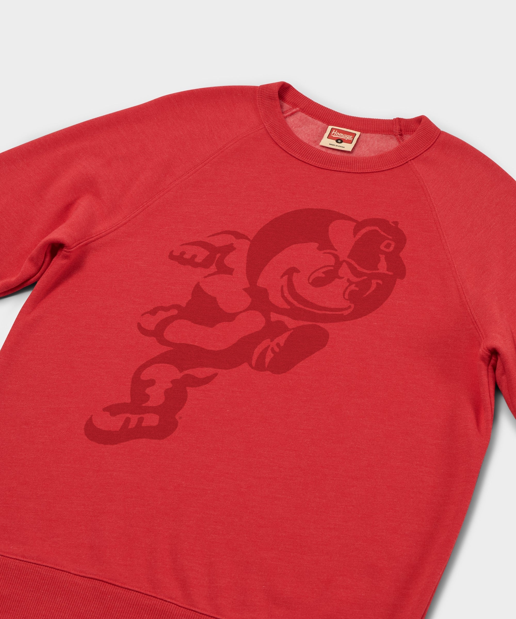 Running Brutus The Buckeye All Scarlet Crewneck