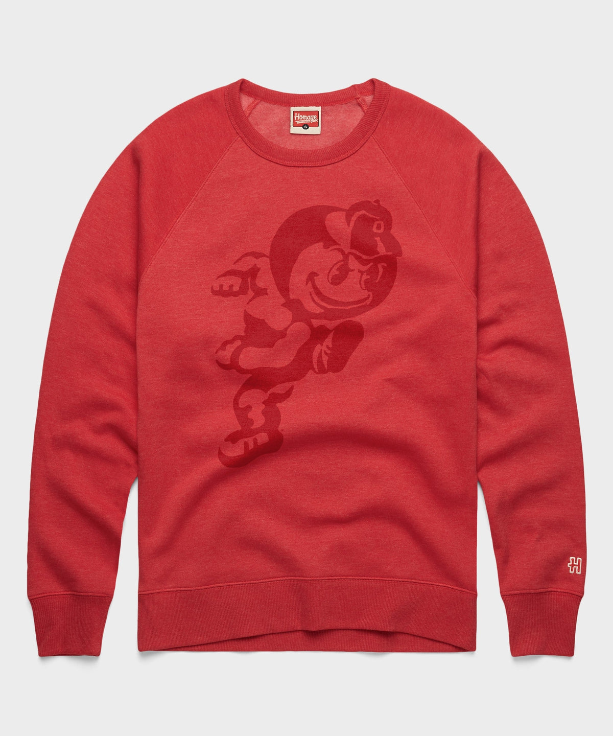 Running Brutus The Buckeye All Scarlet Crewneck