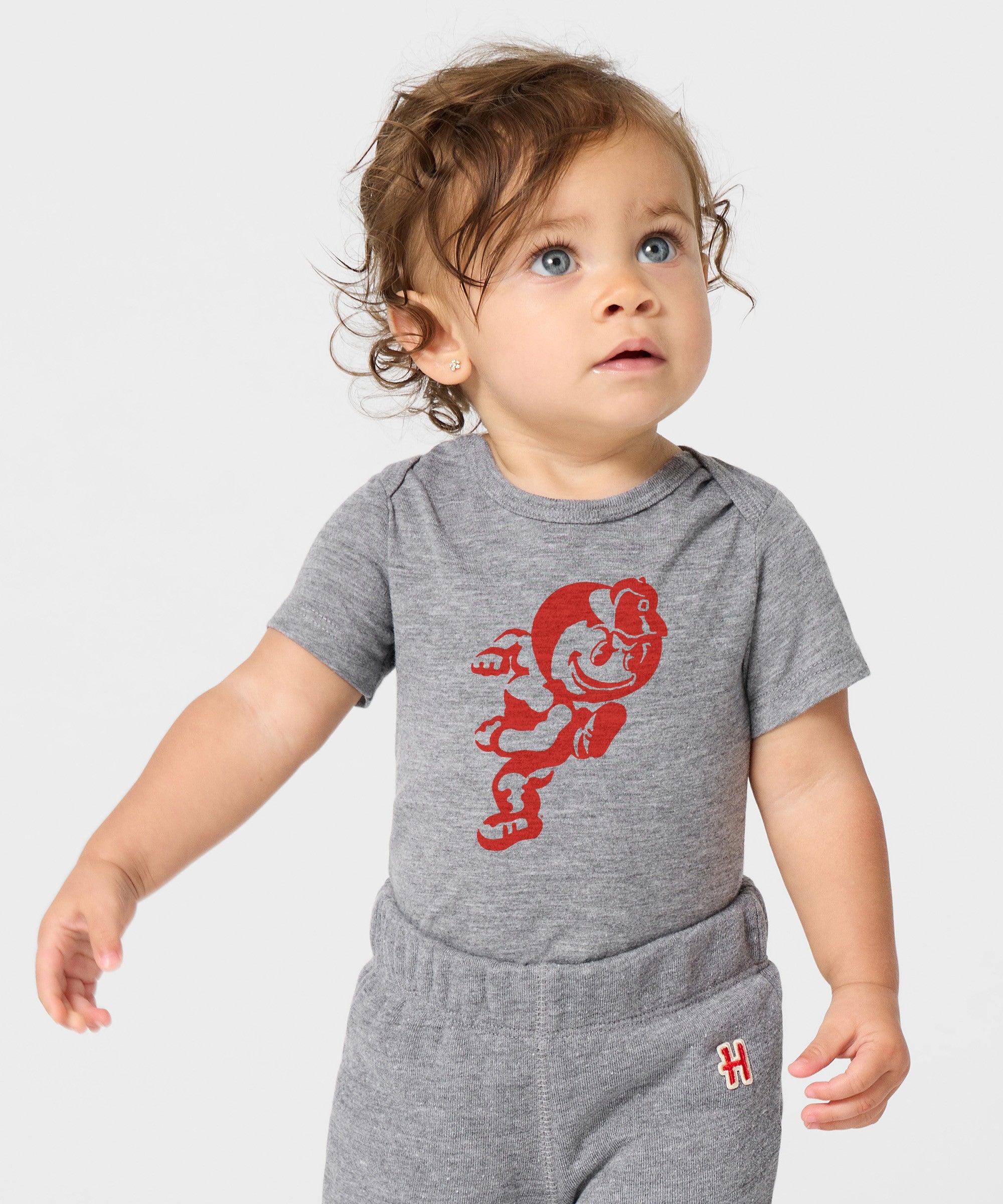 Running Brutus The Buckeye Baby One Piece