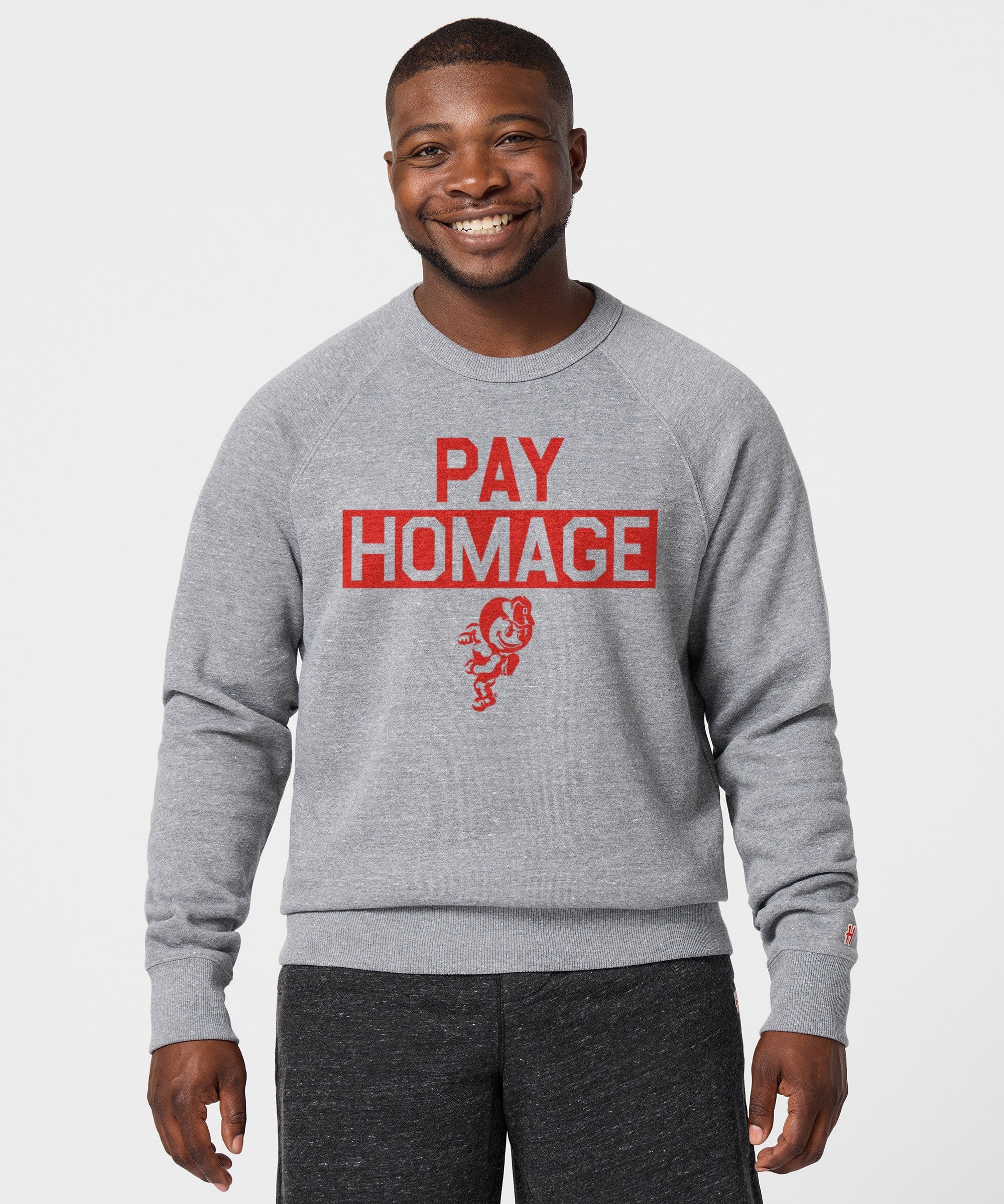 Running Brutus The Buckeye Pay Homage Crewneck