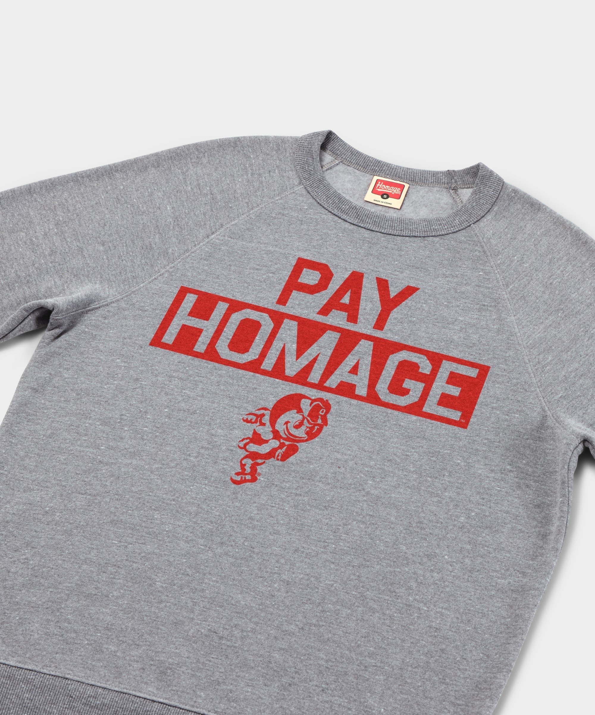 Running Brutus The Buckeye Pay Homage Crewneck