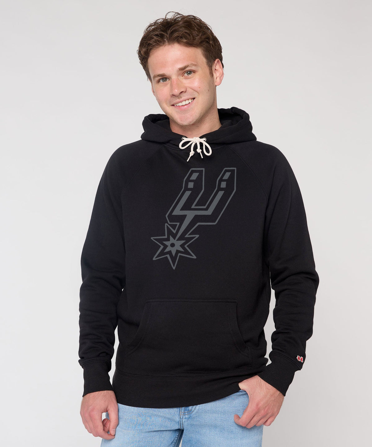 San Antonio Spurs Logo Blackout Hoodie