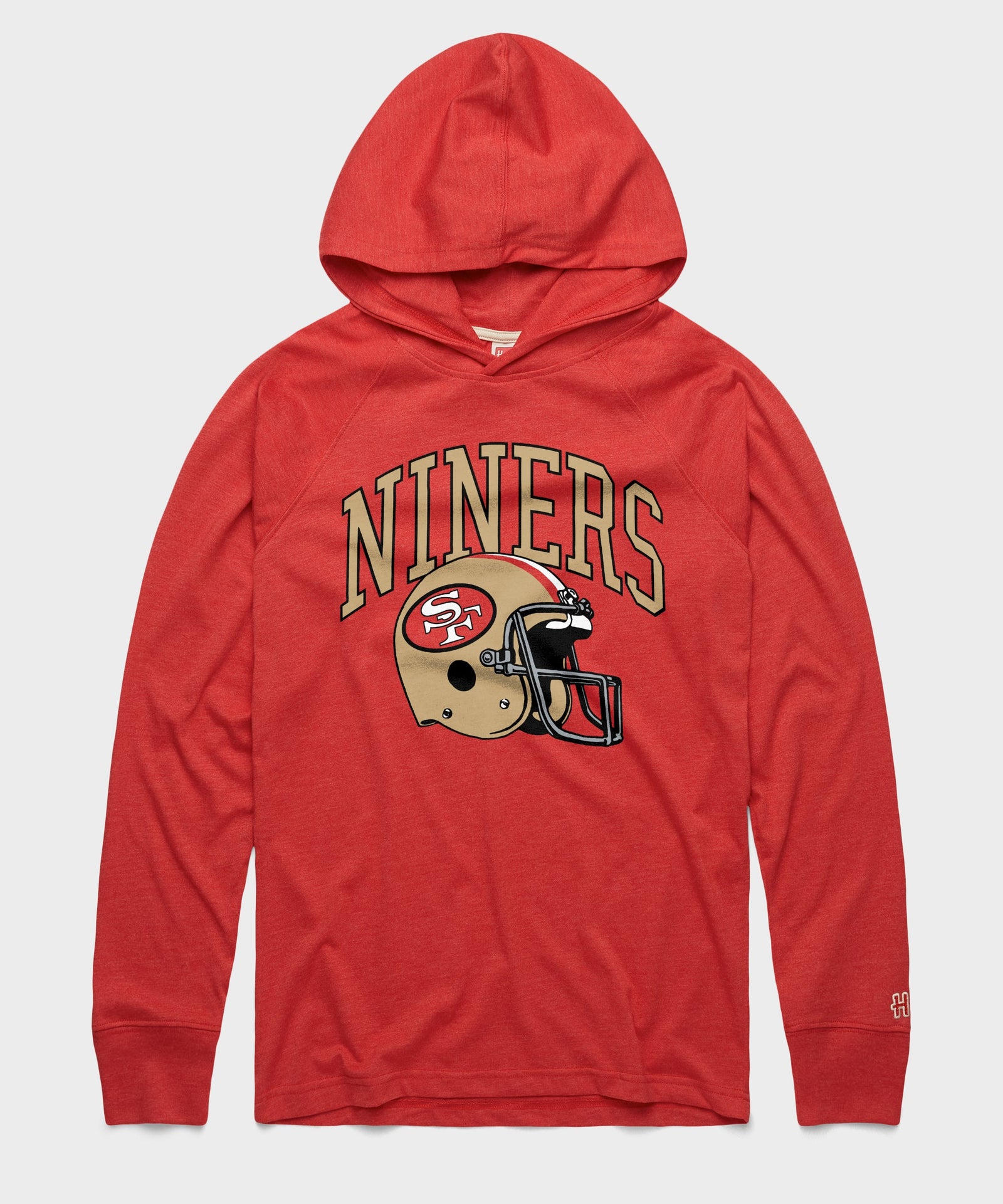 San Francisco 49Ers Helmet Retro Lightweight Hoodie
