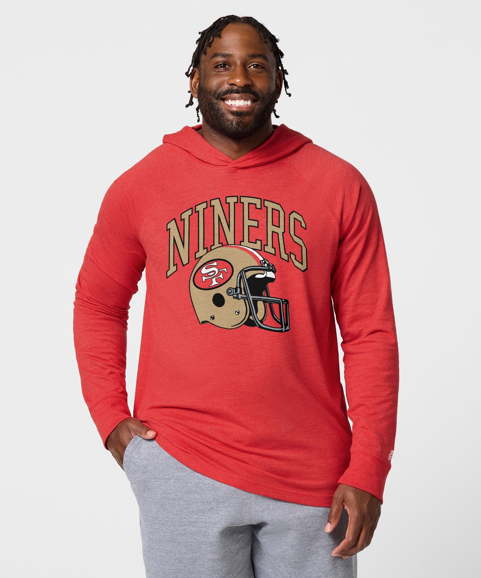 San Francisco 49Ers Helmet Retro Lightweight Hoodie