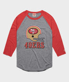 san francisco 49ers big helmet raglan