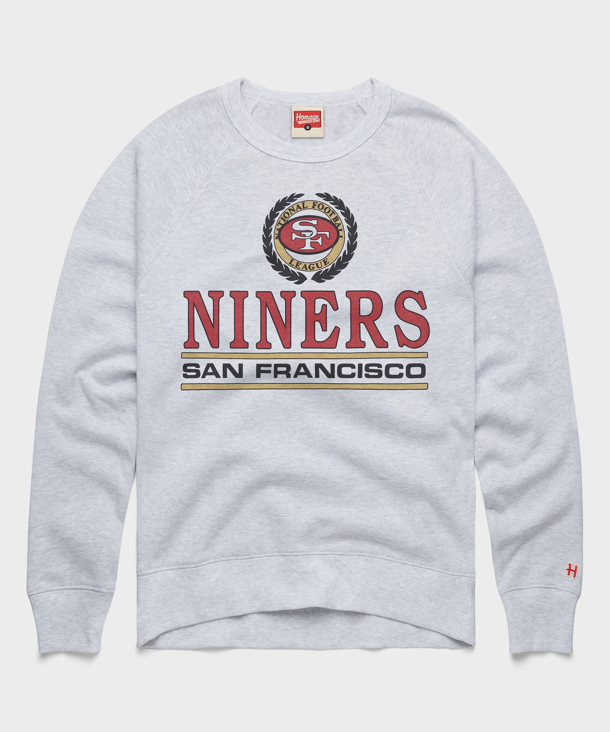 San Francisco 49ers Crest Crewneck Ash