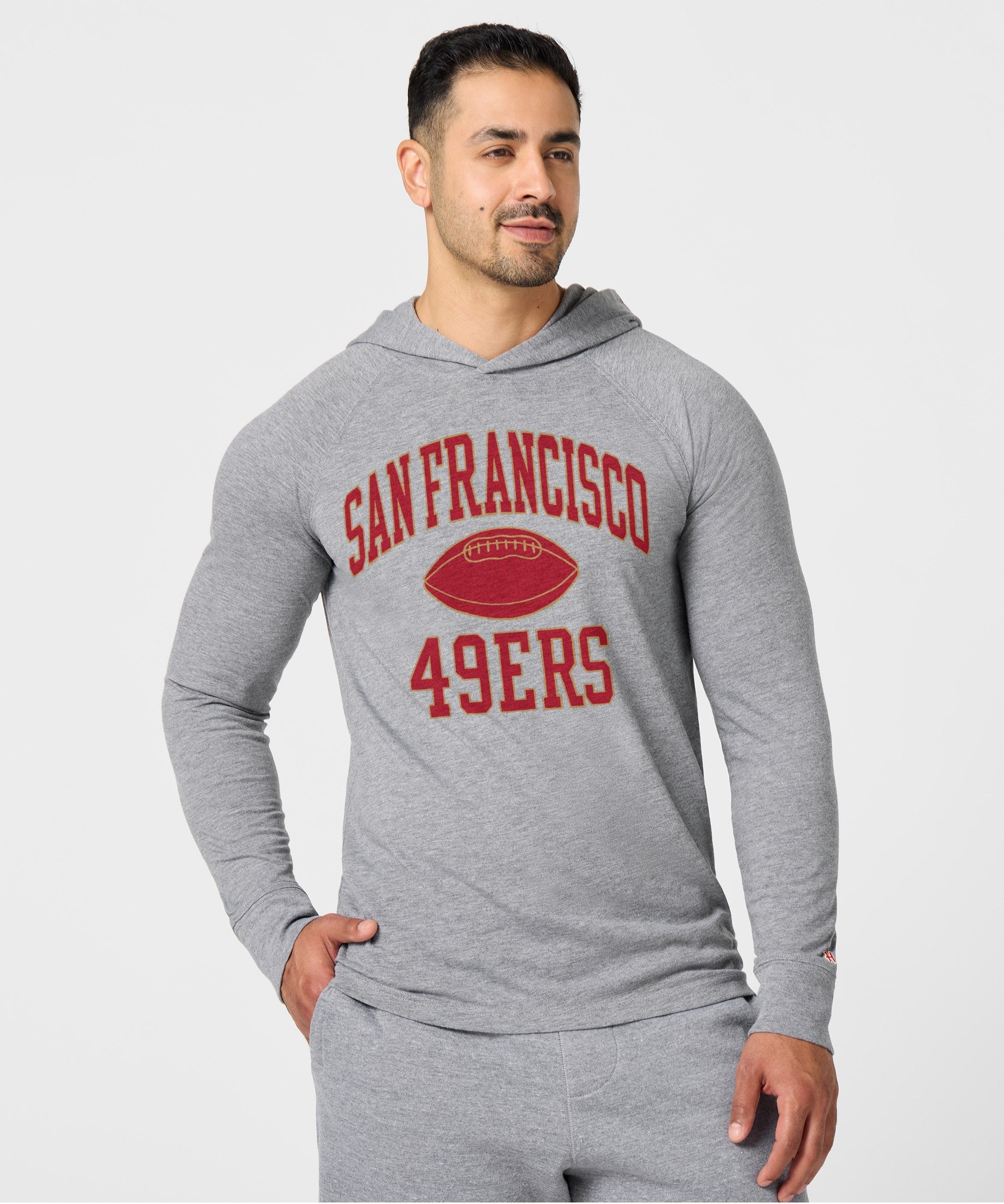 san francisco 49ers gridiron lightweight hoodie